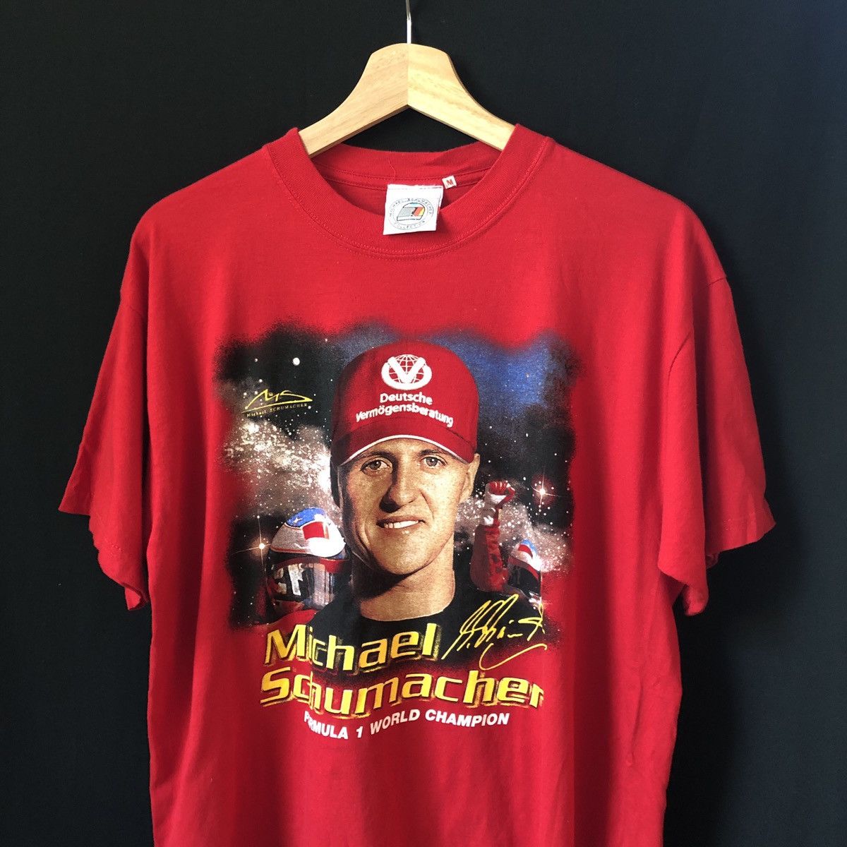 Band Tees × Vintage Vintage Michael Schumacher F1 Racing Champion Tshirt Size US L / EU 52-54 / 3 - 2 Thumbnail