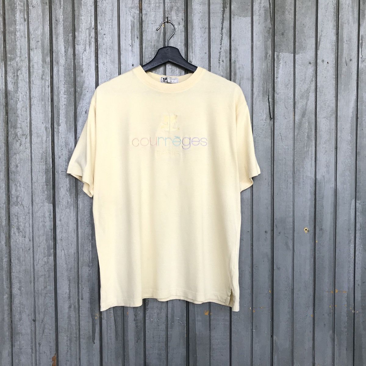Courreges × Vintage ‼️VINTAGE COURREGES SPELLOUT TEES Size US L / EU 52-54 / 3 - 1 Thumbnail