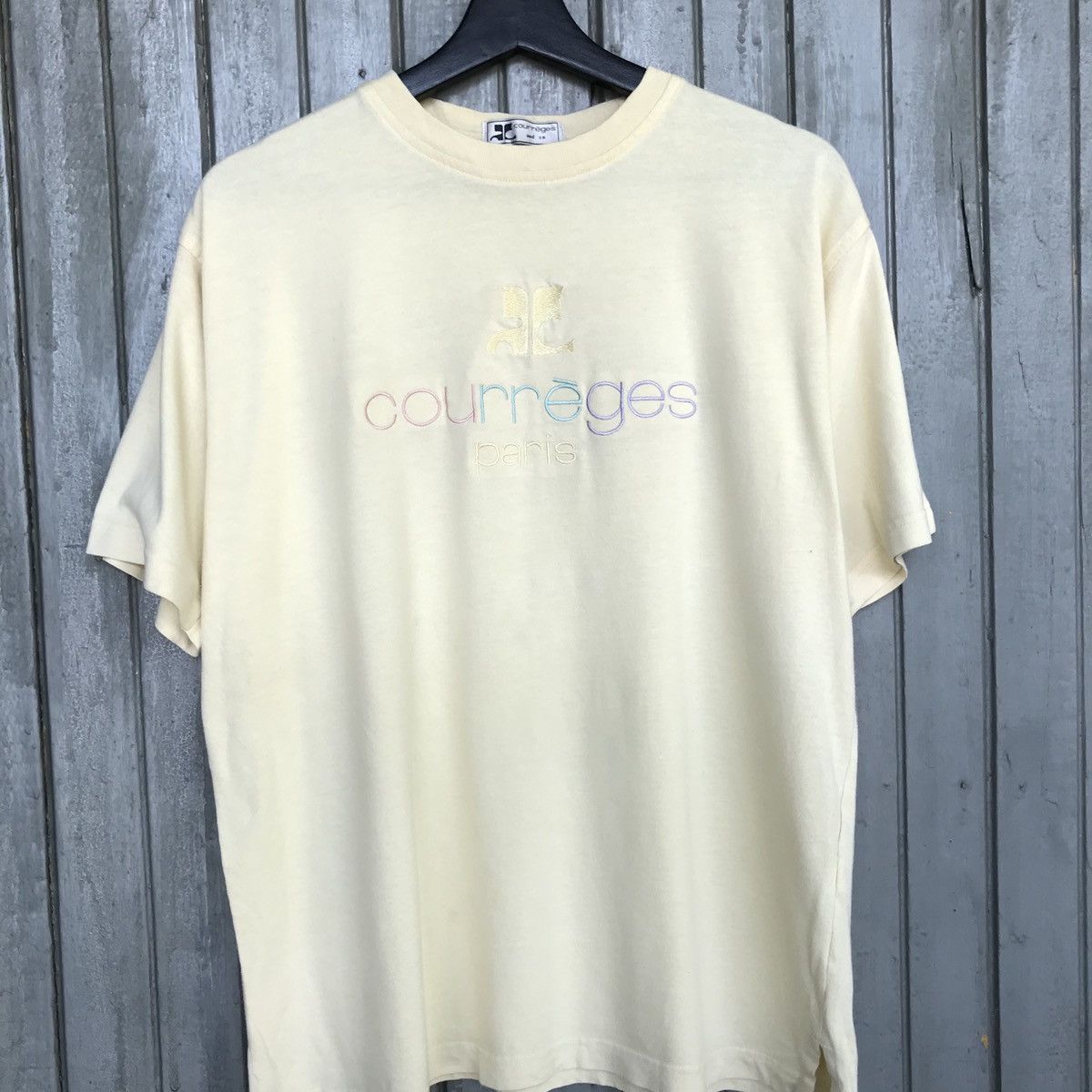 Courreges × Vintage ‼️VINTAGE COURREGES SPELLOUT TEES Size US L / EU 52-54 / 3 - 2 Thumbnail