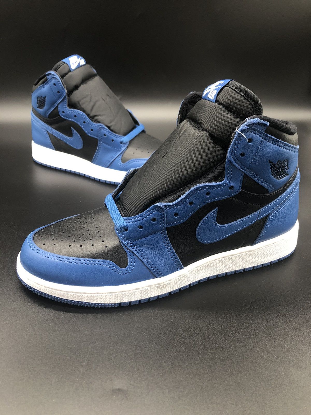 Pre-owned Jordan Brand 1 Retro High Og Dark Marina Blue (gs) Shoes