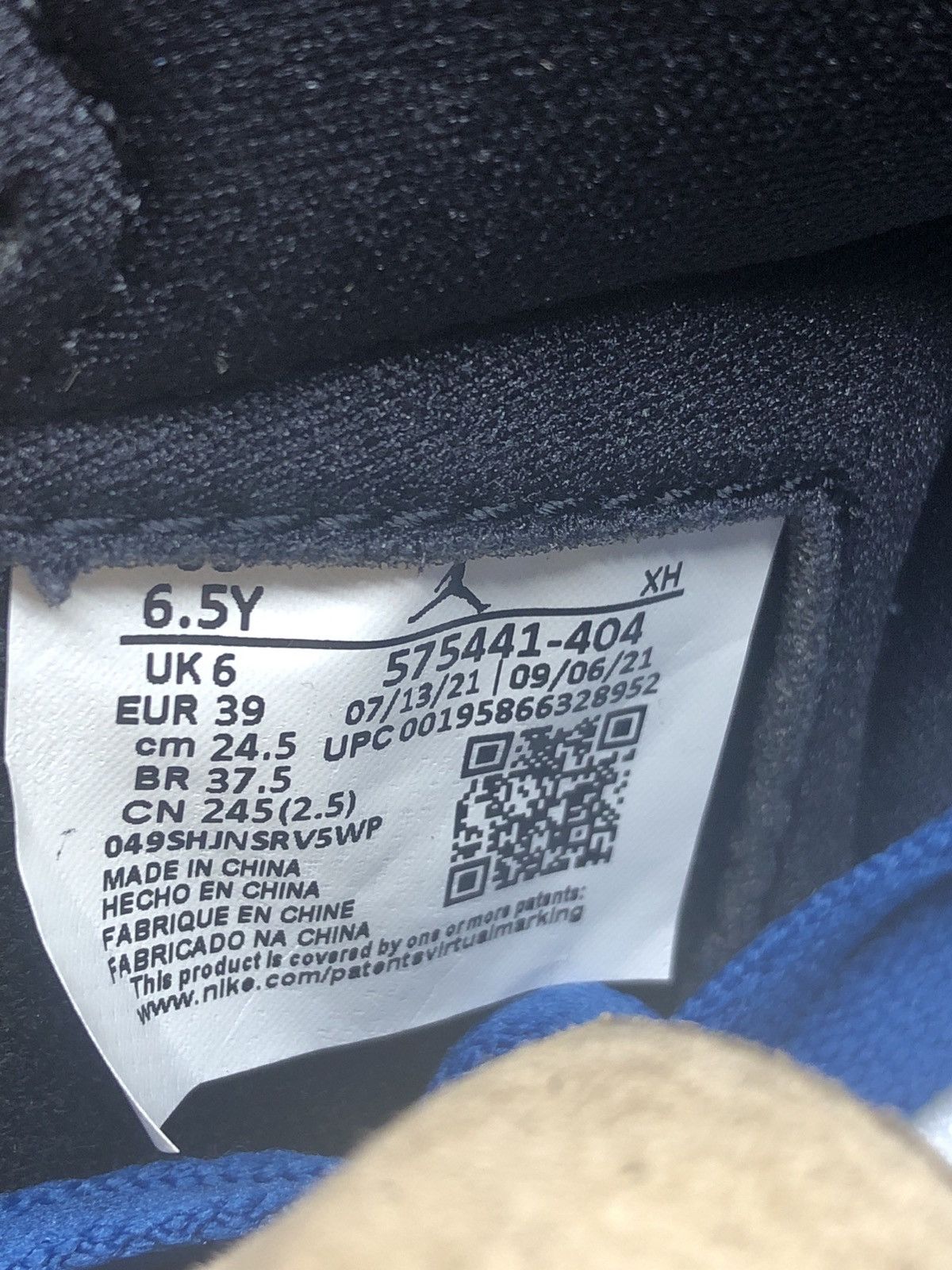 Jordan Brand Jordan 1 Retro High OG Dark Marina Blue (GS) Size US 6.5 / EU 39-40 - 8 Thumbnail