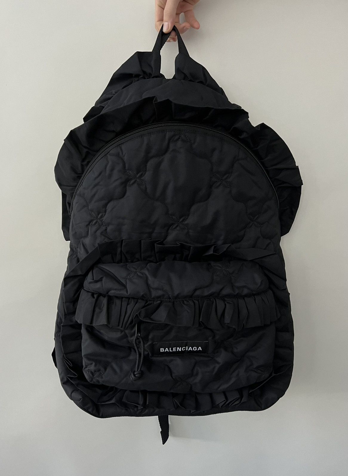 🥩SUPER RARE🥩 Balenciaga Logo Ruffle Backpack