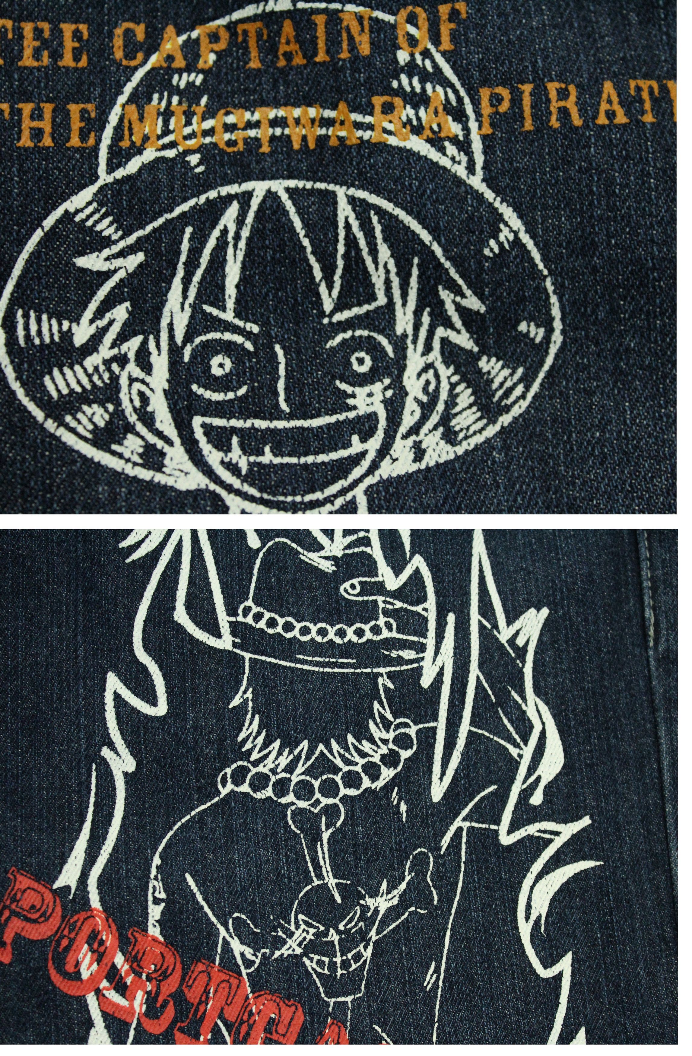 Japanese Brand ONE PIECE Denim Pants Jeans Print Anime Pants Size US 34 / EU 50 - 7 Thumbnail