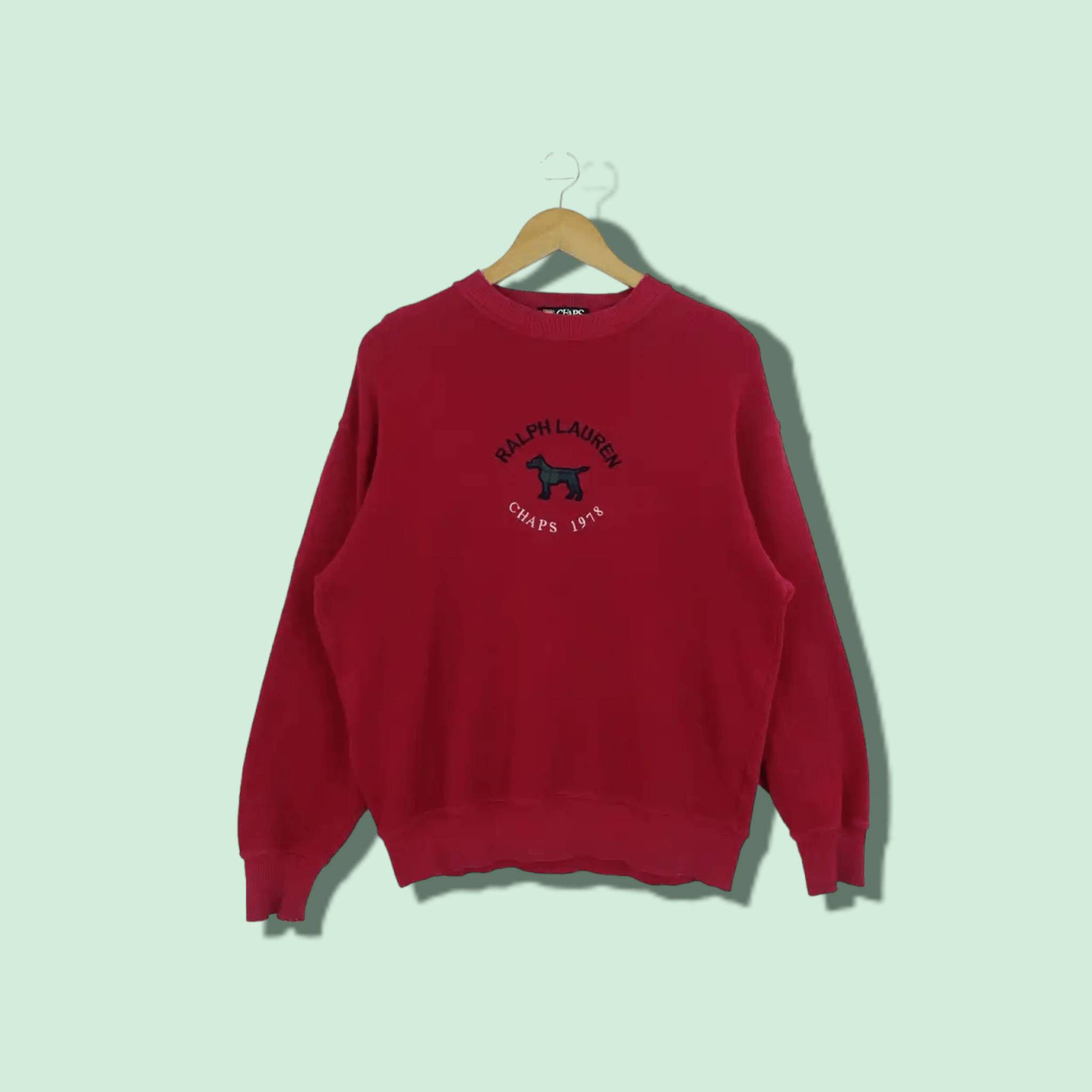 Chaps × Chaps Ralph Lauren × Ralph Lauren Vintage 90's CHAPS Ralph Lauren Big Logo Sweatshirts Size US M / EU 48-50 / 2 - 1 Thumbnail