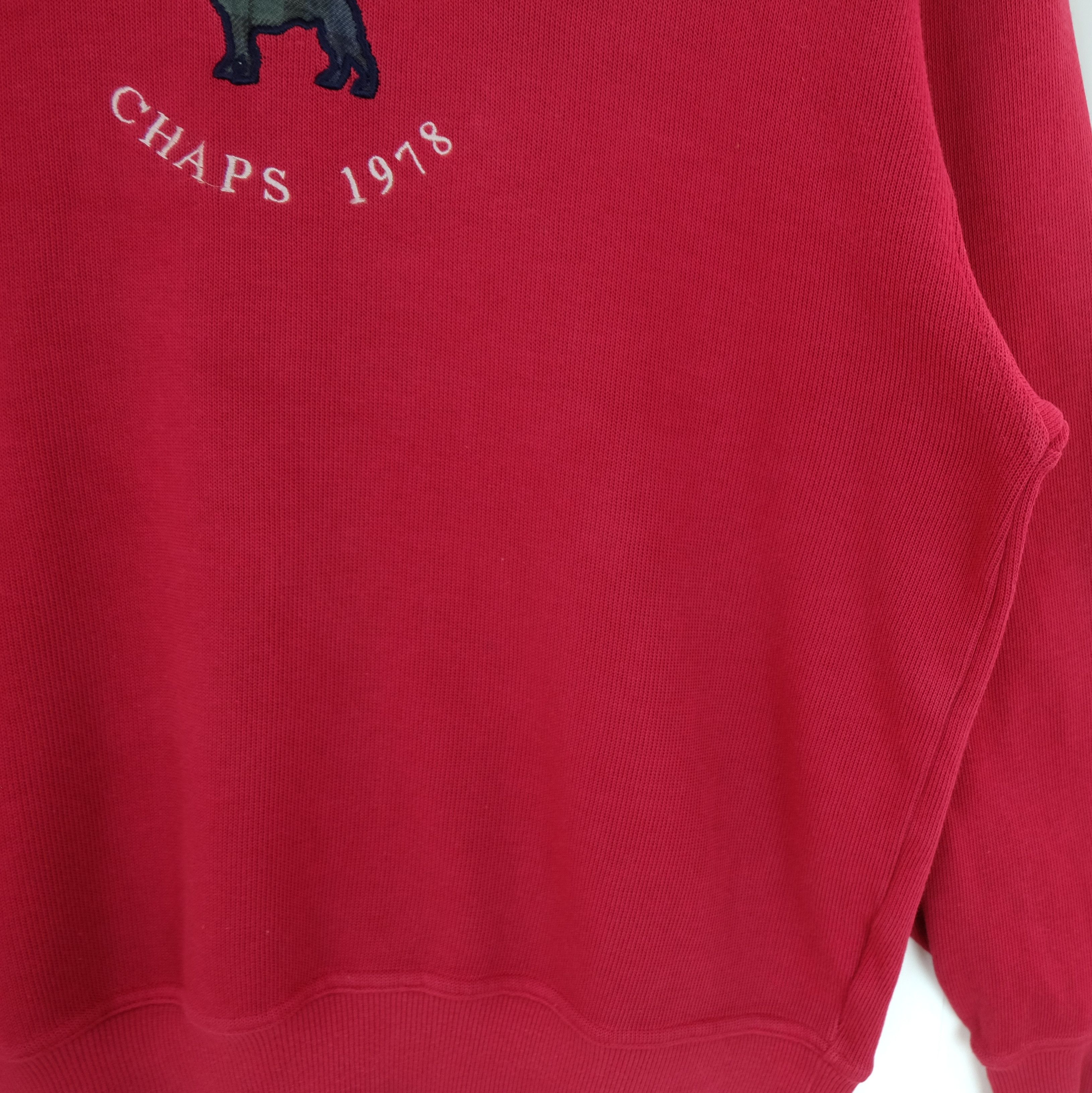 Chaps × Chaps Ralph Lauren × Ralph Lauren Vintage 90's CHAPS Ralph Lauren Big Logo Sweatshirts Size US M / EU 48-50 / 2 - 5 Thumbnail