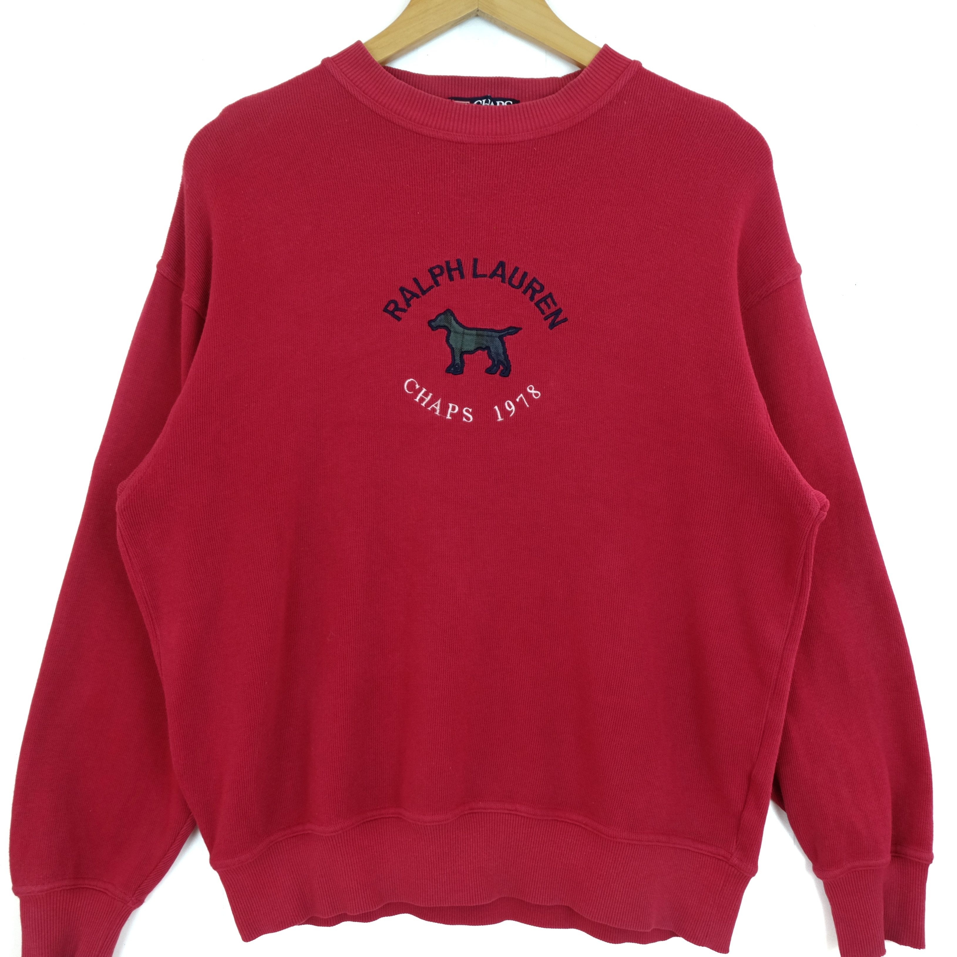 Chaps × Chaps Ralph Lauren × Ralph Lauren Vintage 90's CHAPS Ralph Lauren Big Logo Sweatshirts Size US M / EU 48-50 / 2 - 2 Thumbnail