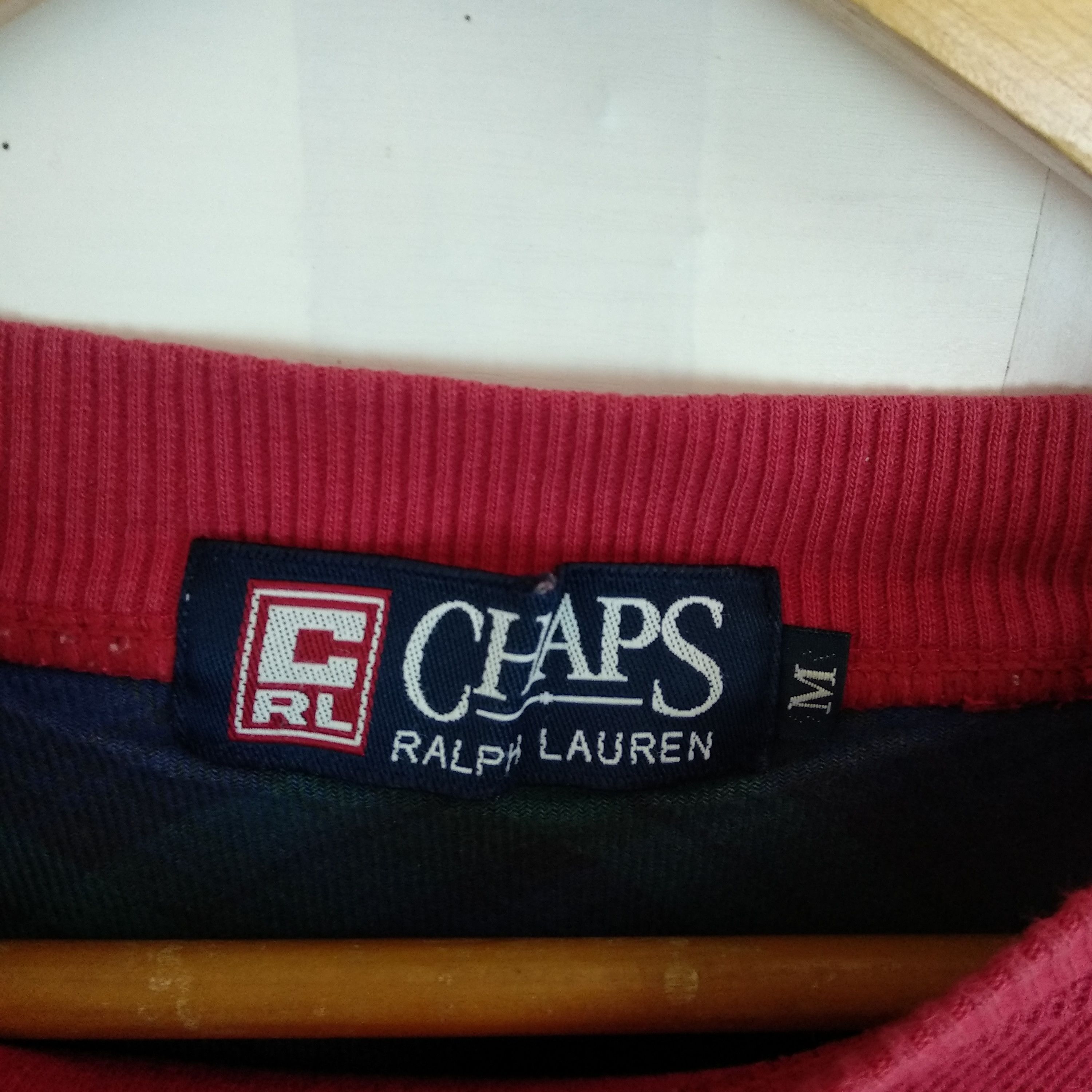 Chaps × Chaps Ralph Lauren × Ralph Lauren Vintage 90's CHAPS Ralph Lauren Big Logo Sweatshirts Size US M / EU 48-50 / 2 - 8 Thumbnail