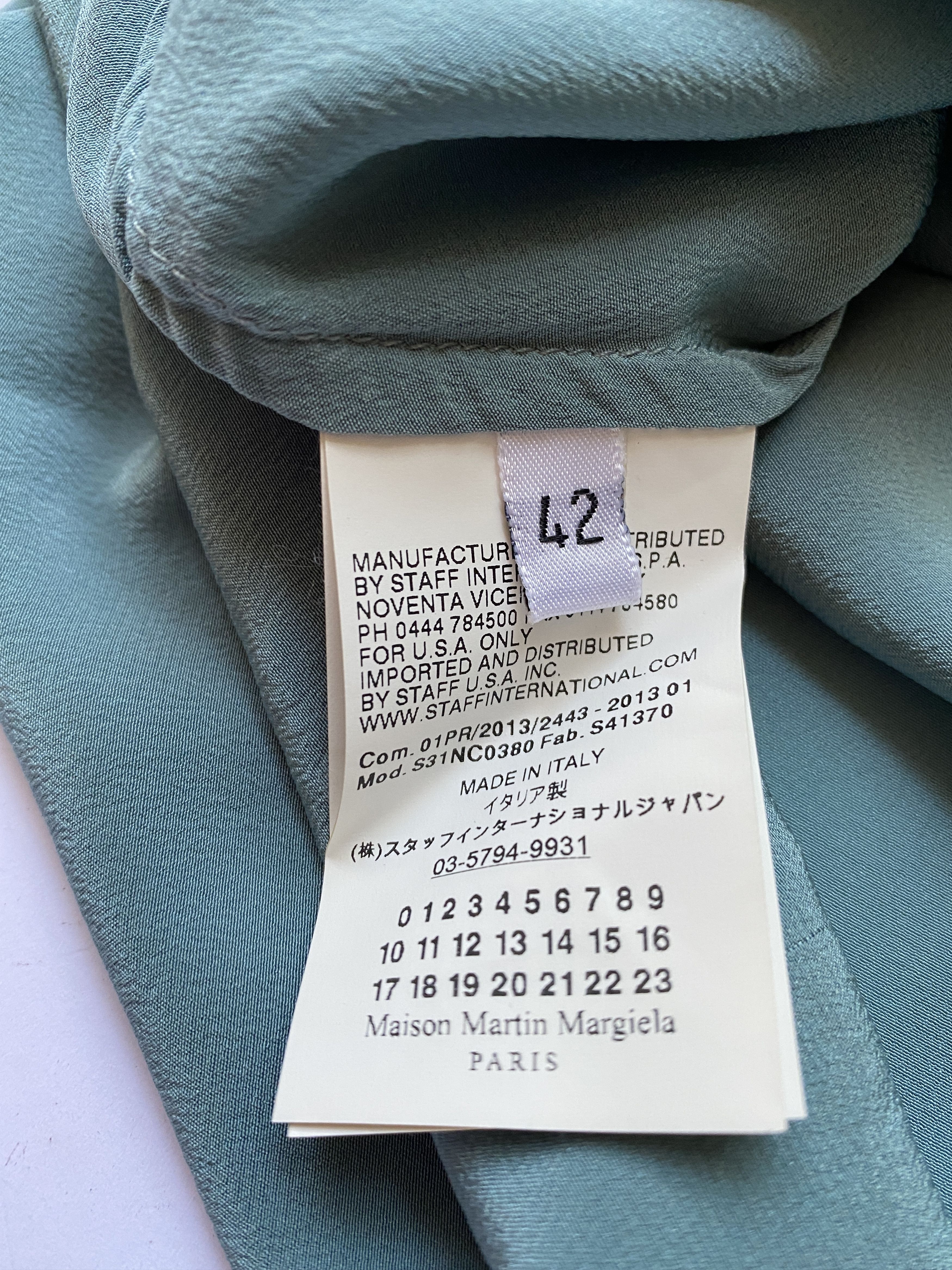 Maison Margiela ⚡️QUICK SALE⚡️2013 Maison Martin Margiela Green Top Blouse Size M / US 6-8 / IT 42-44 - 5 Thumbnail