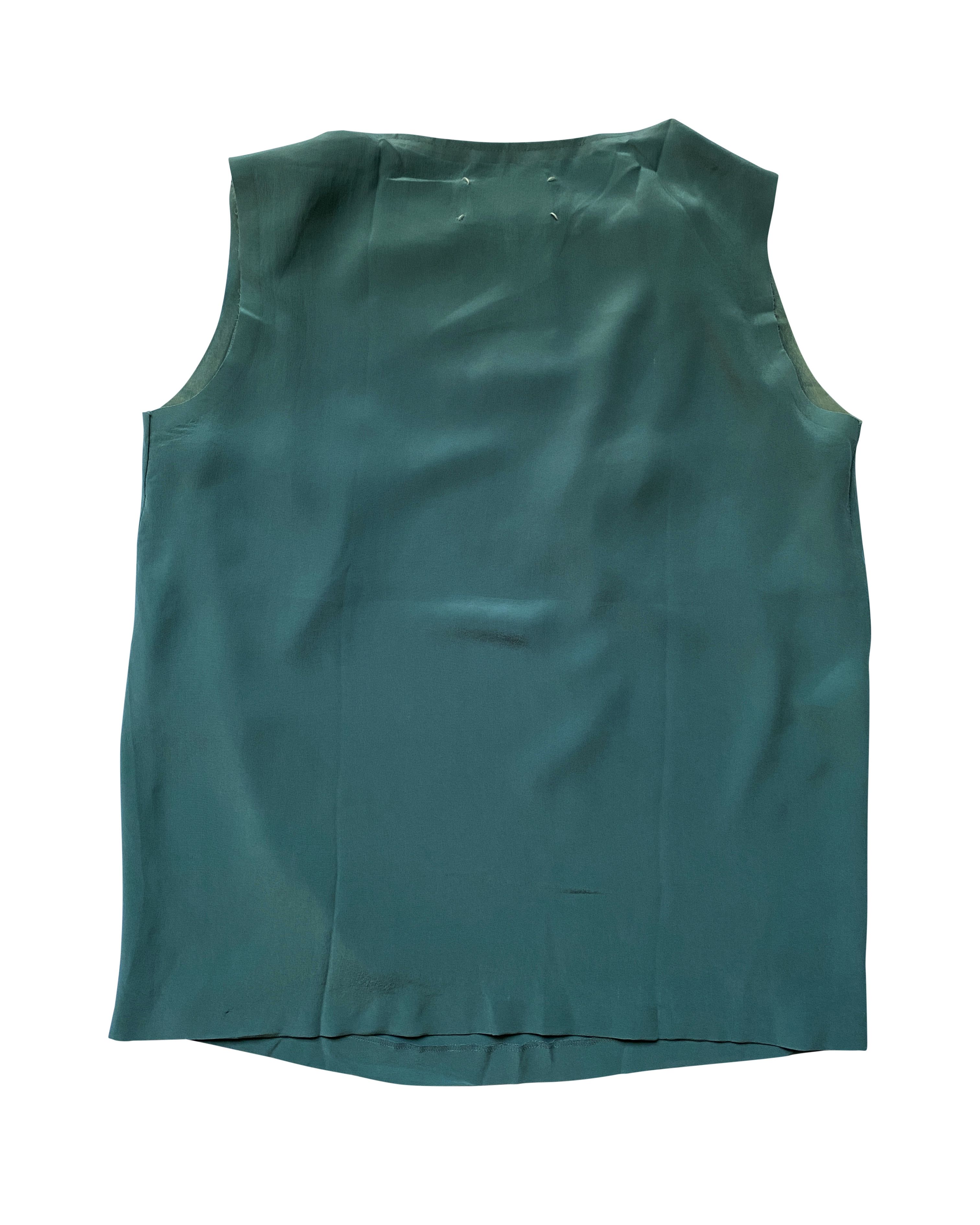 Maison Margiela ⚡️QUICK SALE⚡️2013 Maison Martin Margiela Green Top Blouse Size M / US 6-8 / IT 42-44 - 2 Thumbnail