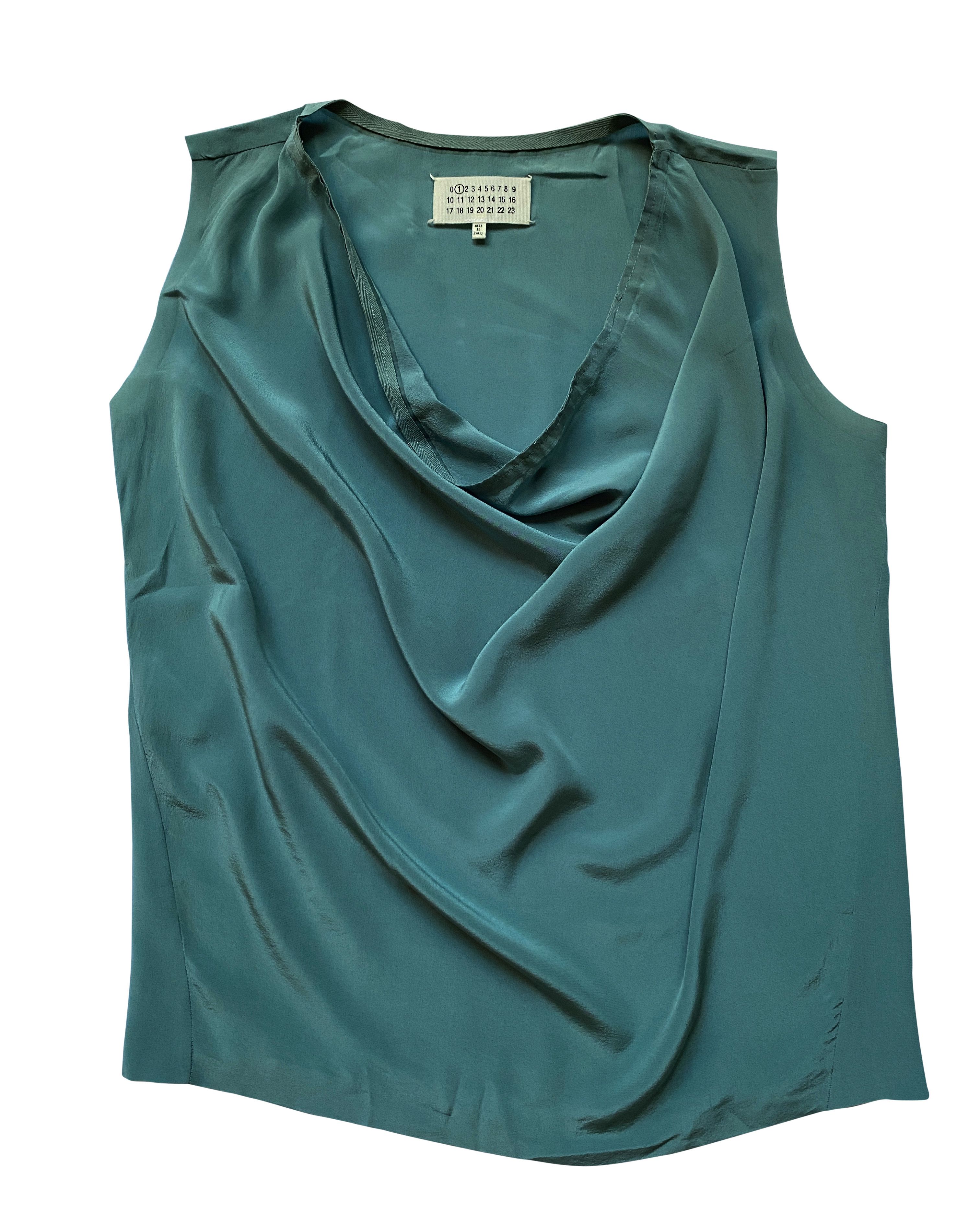 Maison Margiela ⚡️QUICK SALE⚡️2013 Maison Martin Margiela Green Top Blouse Size M / US 6-8 / IT 42-44 - 1 Thumbnail