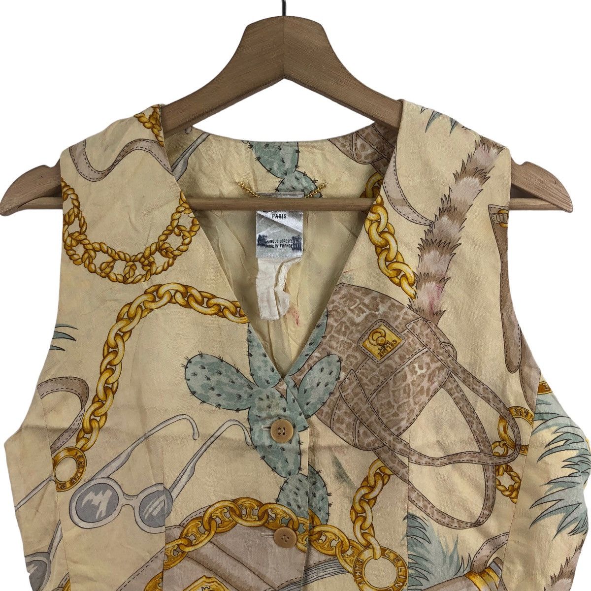 Celine × Vintage Vintage CELINE PARIS Baroque Vest Sleeveless Size S / US 4 / IT 40 - 2 Thumbnail