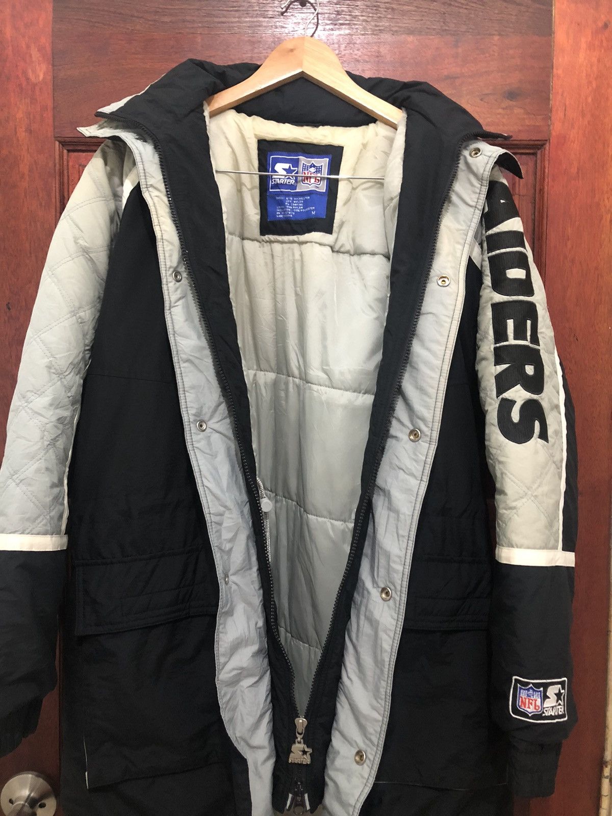 NFL NFL X Raiders X Starter Puffer Embroidered Logo Parka Jacket Size US M / EU 48-50 / 2 - 3 Thumbnail