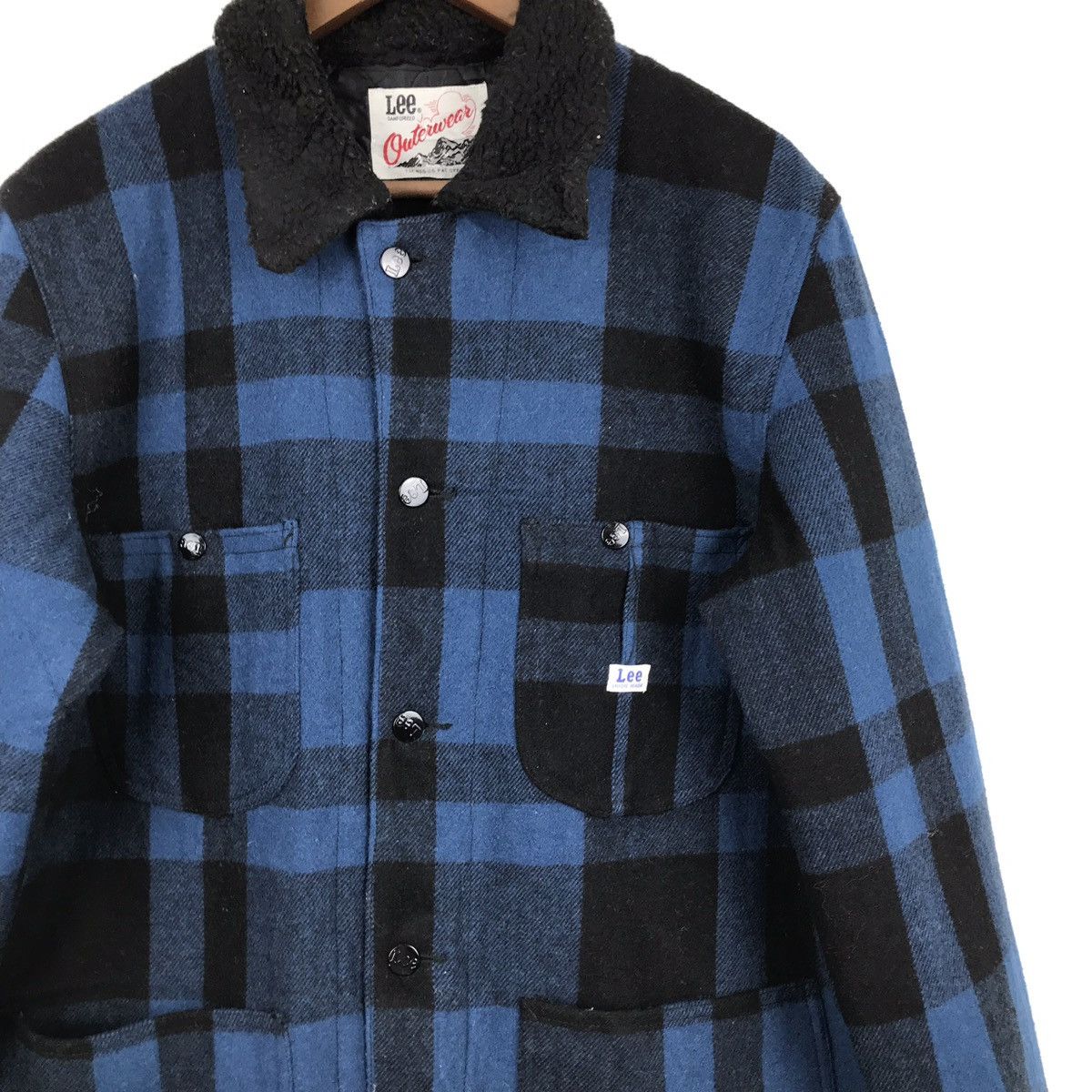 Lee × Vintage Vintage Lee Workwear Checkered Union made 100%wool Jacket Size US M / EU 48-50 / 2 - 4 Thumbnail