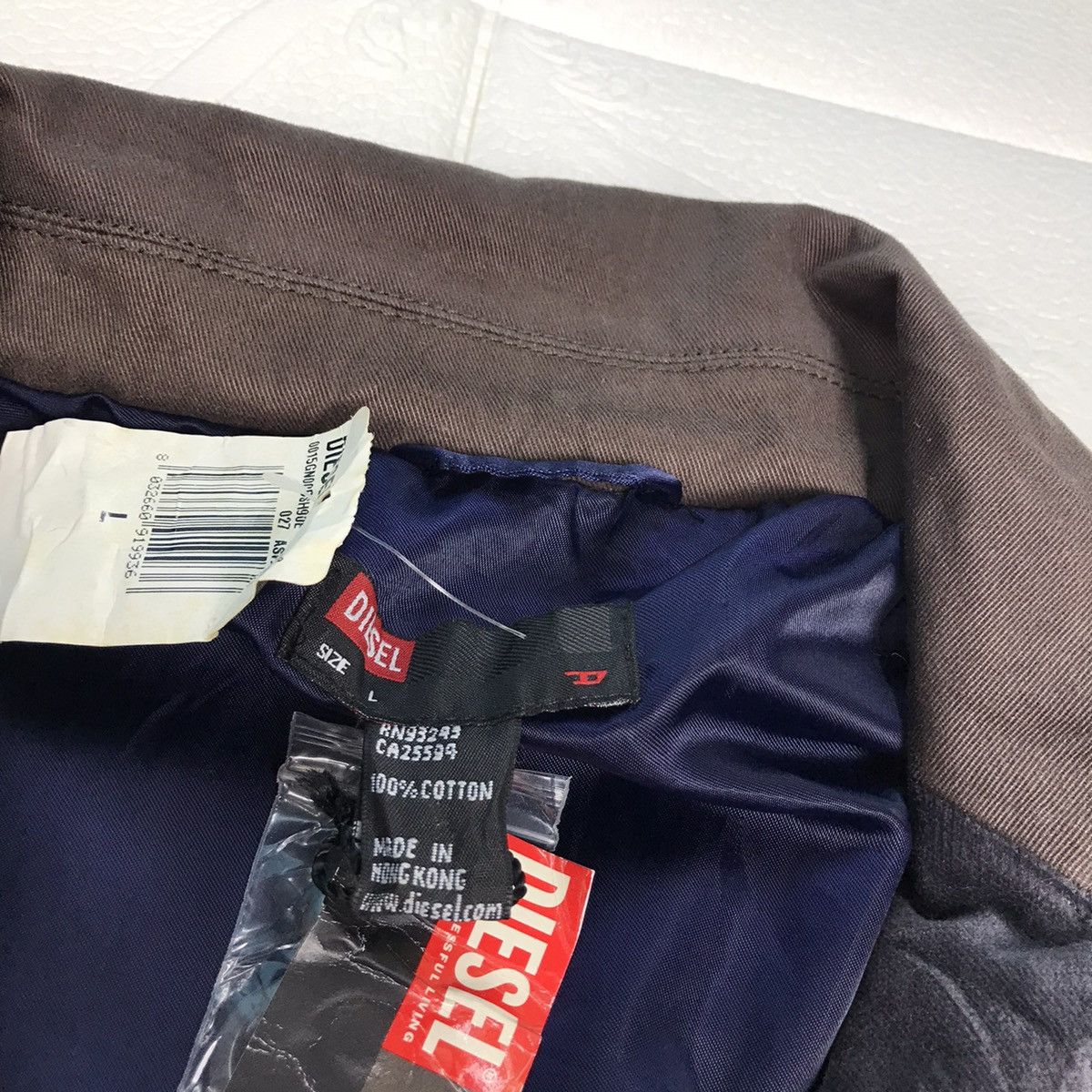 Diesel × Vintage Vintage y2k Diesel Dead-stock Distressed Design Coat Jacket Size US L / EU 52-54 / 3 - 10 Thumbnail
