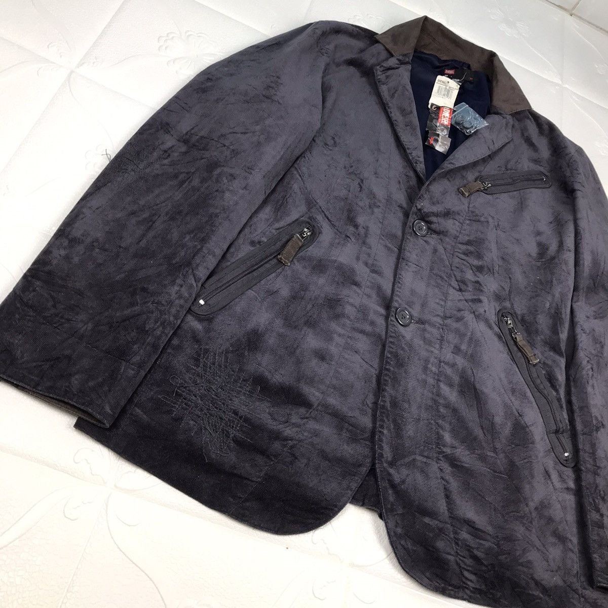Diesel × Vintage Vintage y2k Diesel Dead-stock Distressed Design Coat Jacket Size US L / EU 52-54 / 3 - 2 Thumbnail