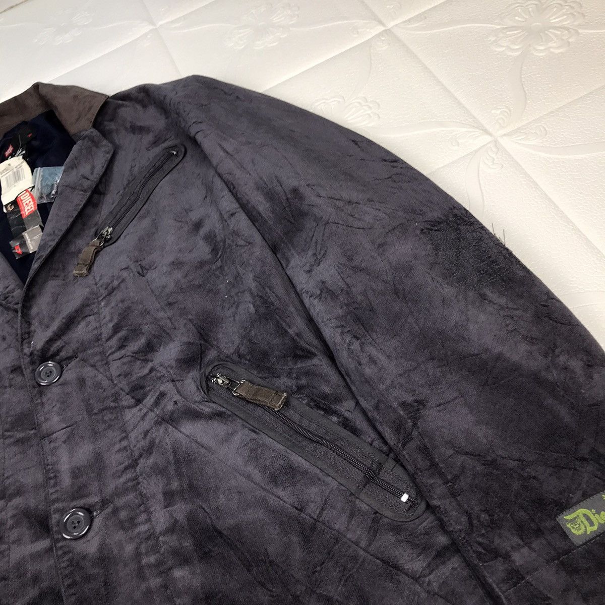 Diesel × Vintage Vintage y2k Diesel Dead-stock Distressed Design Coat Jacket Size US L / EU 52-54 / 3 - 6 Thumbnail