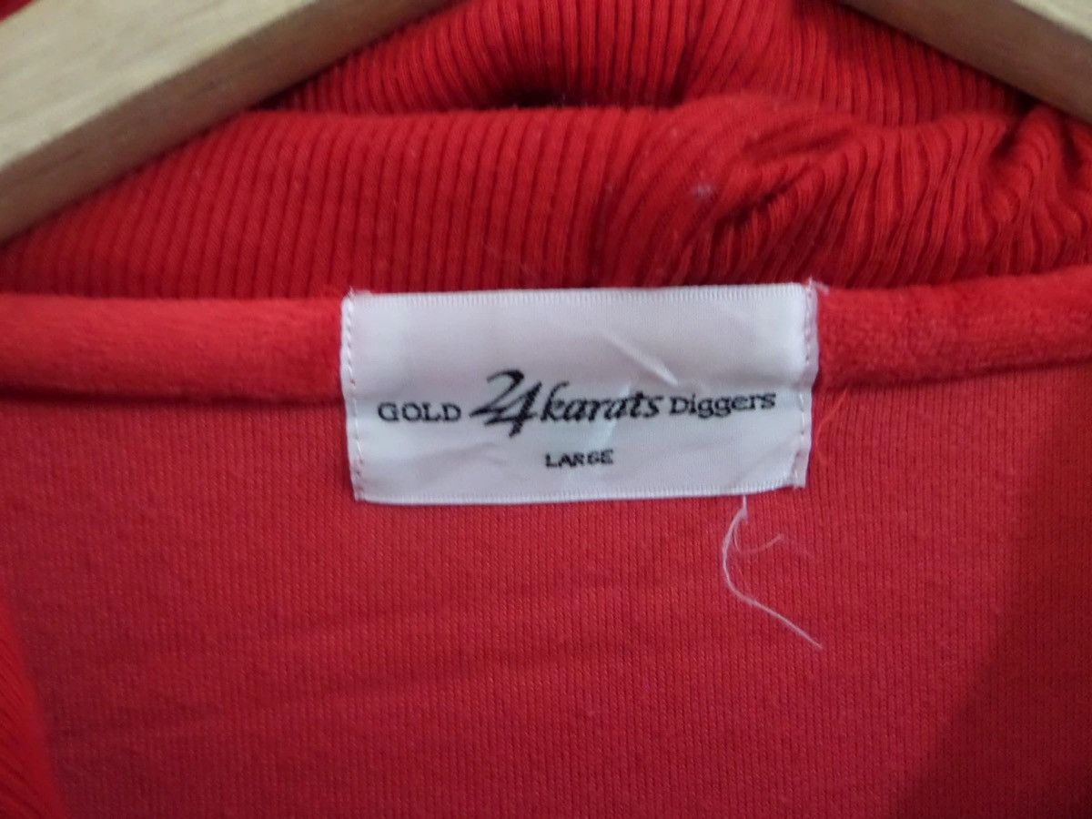 Japanese Brand Gold 24 KARATS Digger Hoodie Big Logo Full Zipper Japan Size US L / EU 52-54 / 3 - 6 Thumbnail