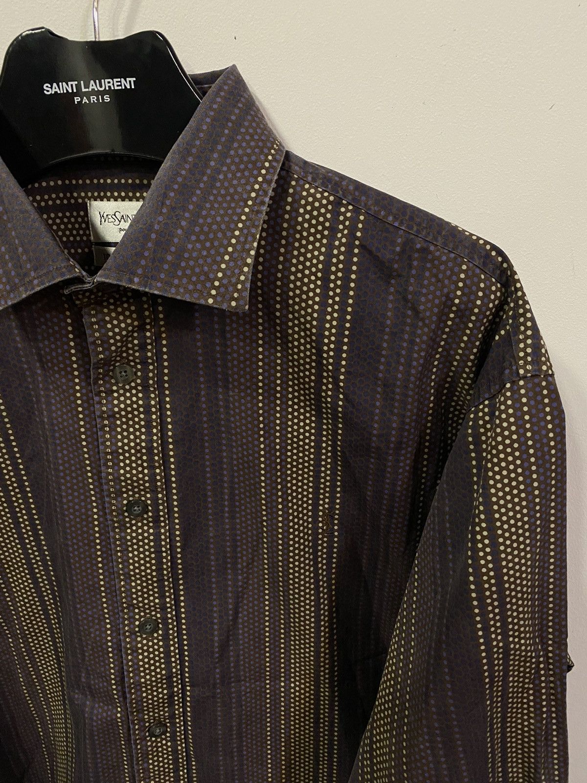 Yves Saint Laurent Cotton YSL Shirt Yves Saint Laurent Shirt Size US L / EU 52-54 / 3 - 3 Thumbnail
