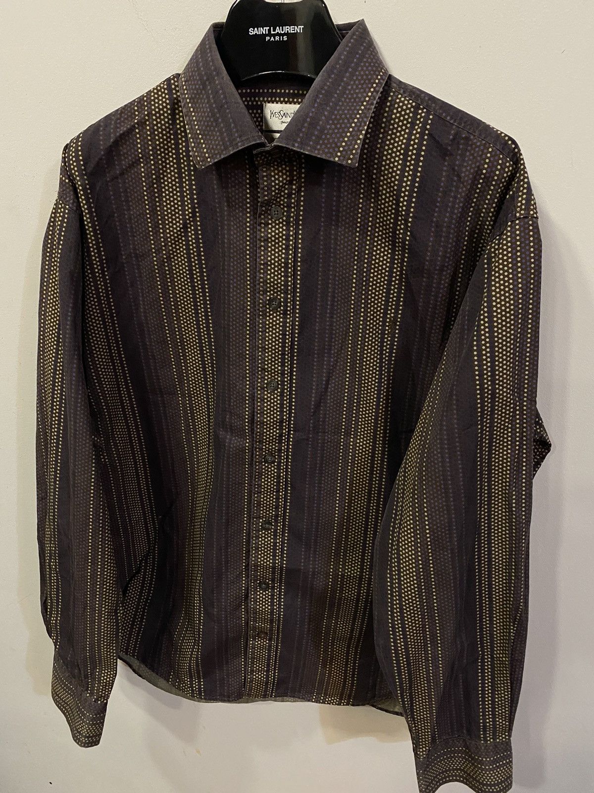 Yves Saint Laurent Cotton YSL Shirt Yves Saint Laurent Shirt Size US L / EU 52-54 / 3 - 4 Thumbnail