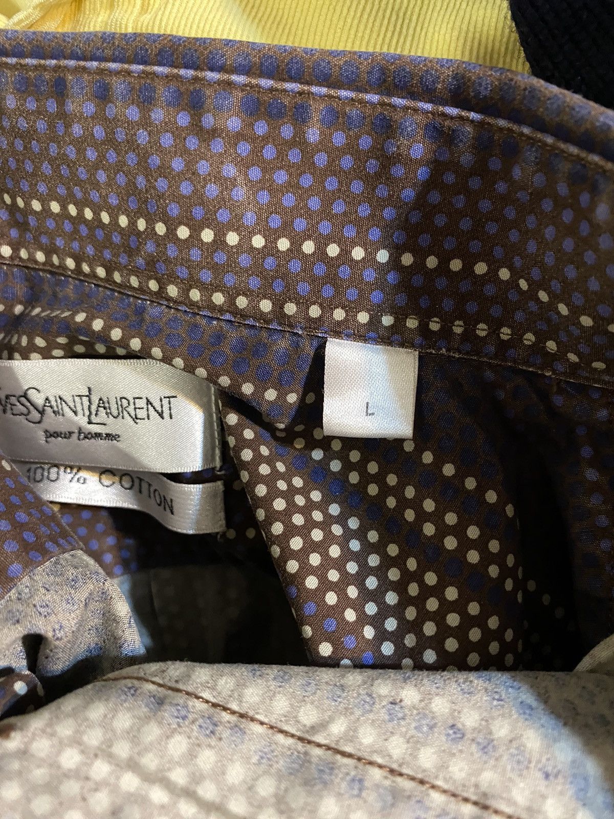 Yves Saint Laurent Cotton YSL Shirt Yves Saint Laurent Shirt Size US L / EU 52-54 / 3 - 7 Thumbnail