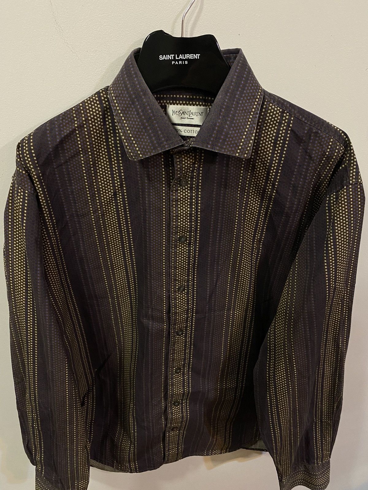Yves Saint Laurent Cotton YSL Shirt Yves Saint Laurent Shirt Size US L / EU 52-54 / 3 - 9 Thumbnail
