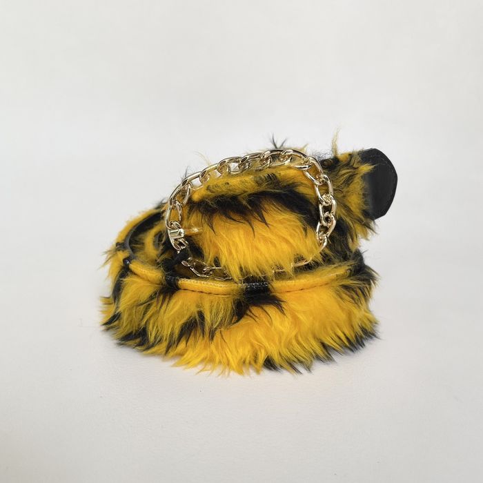 Martine Rose Chain Buckle Faux Tiger Fur Belt | Grailed