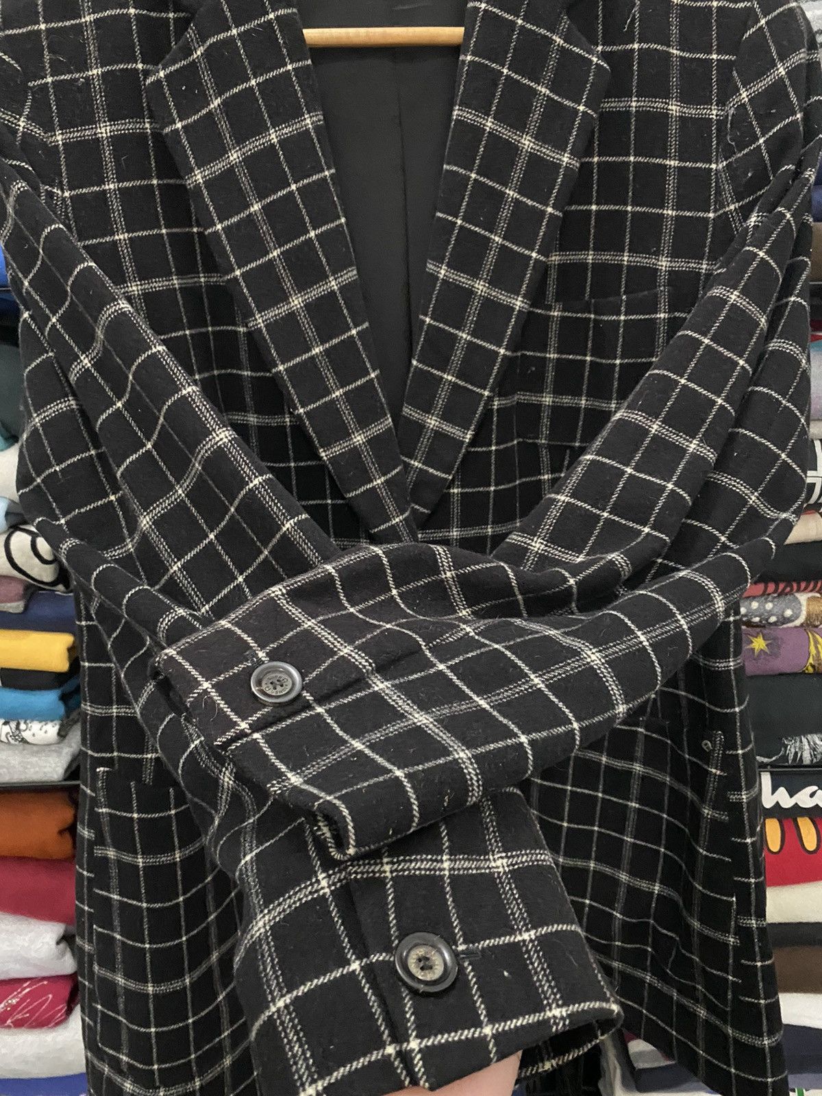 Aigner Aigner Black Flannel Jacket Size US L / EU 52-54 / 3 - 4 Thumbnail