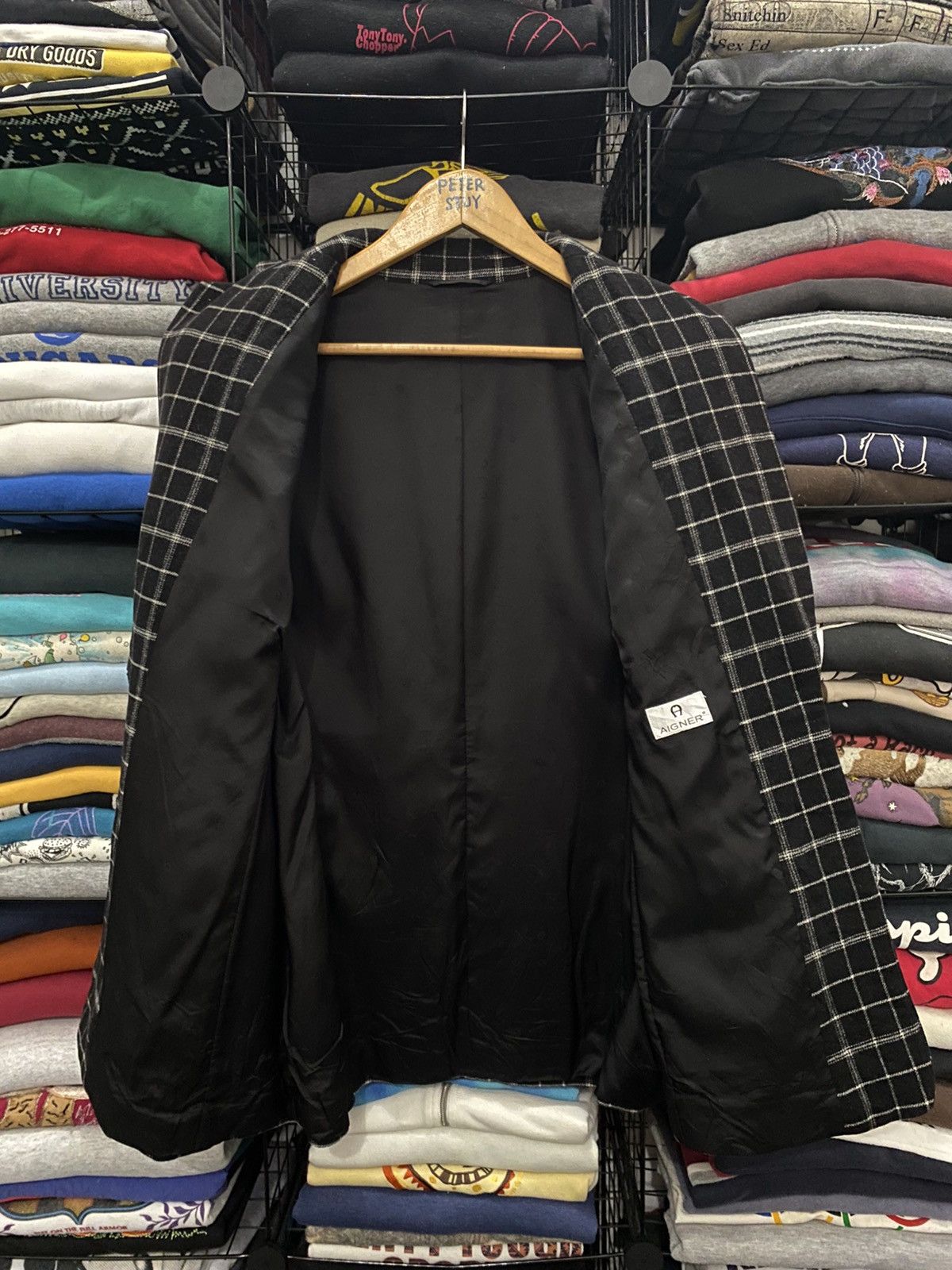 Aigner Aigner Black Flannel Jacket Size US L / EU 52-54 / 3 - 5 Thumbnail