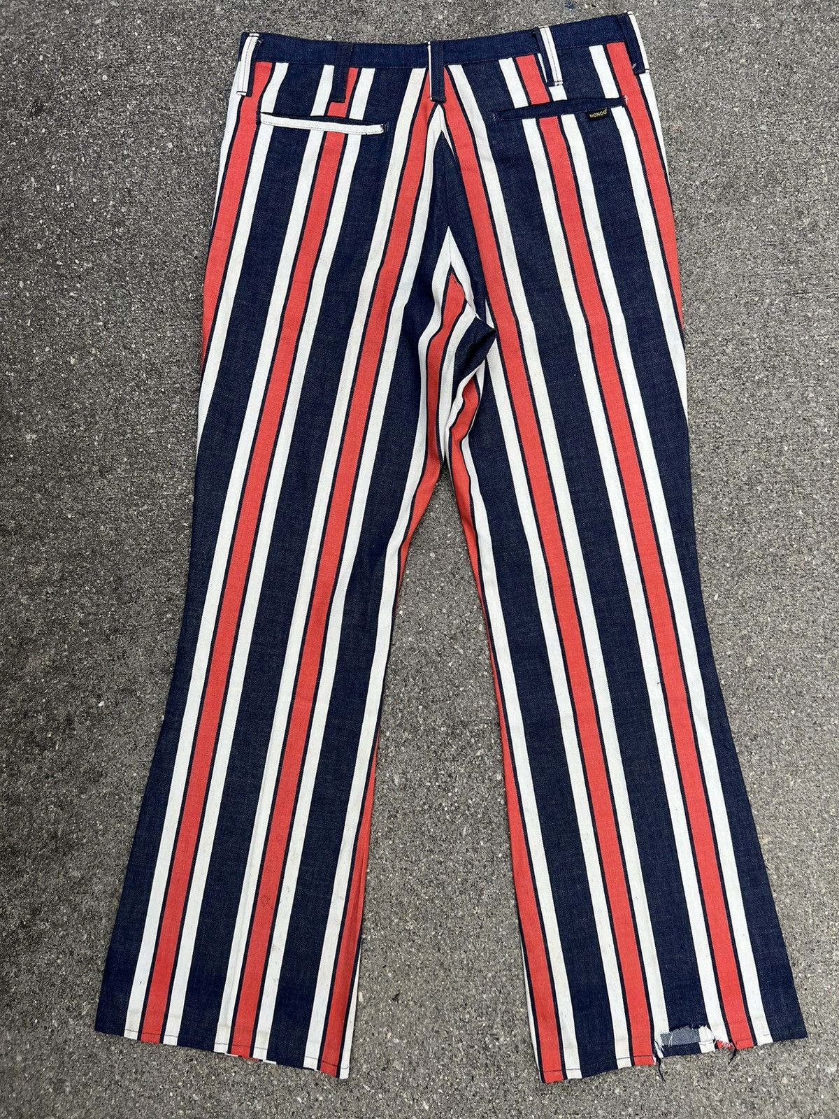 Vintage Vintage 60s 70s HONDO Border Striped Flare Pant Size US 32 / EU 48 - 5 Thumbnail
