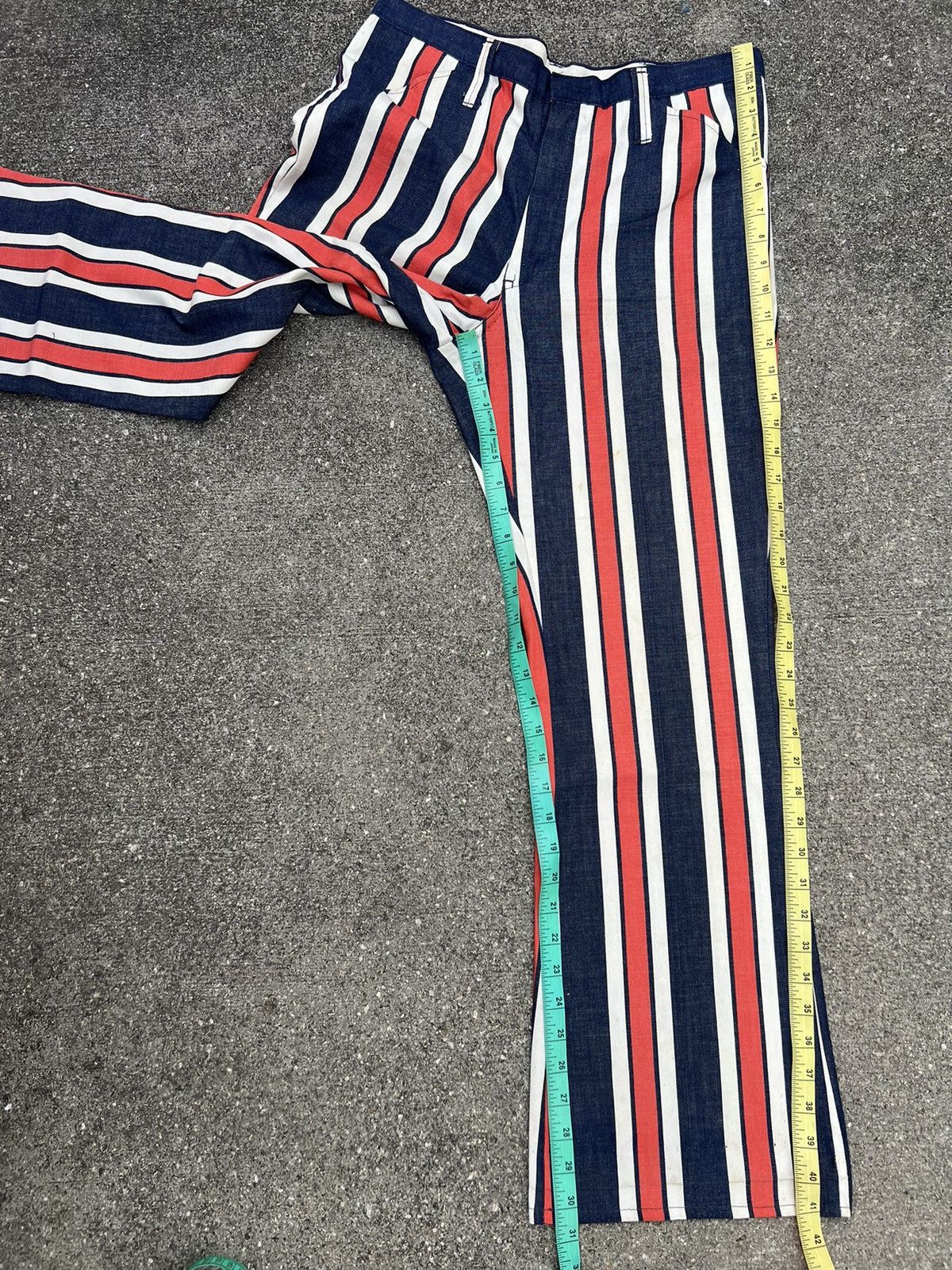 Vintage Vintage 60s 70s HONDO Border Striped Flare Pant Size US 32 / EU 48 - 4 Thumbnail