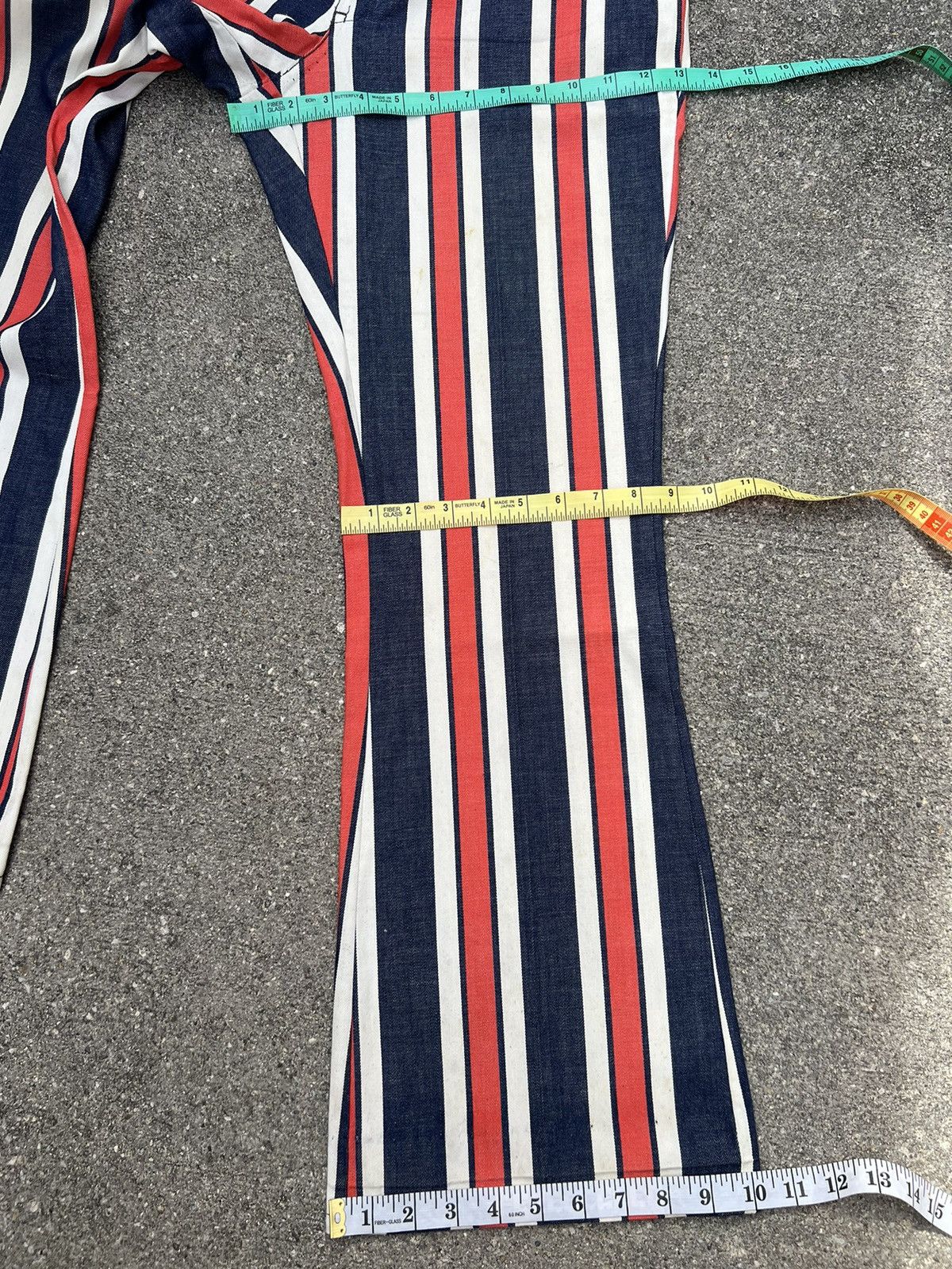 Vintage Vintage 60s 70s HONDO Border Striped Flare Pant Size US 32 / EU 48 - 3 Thumbnail