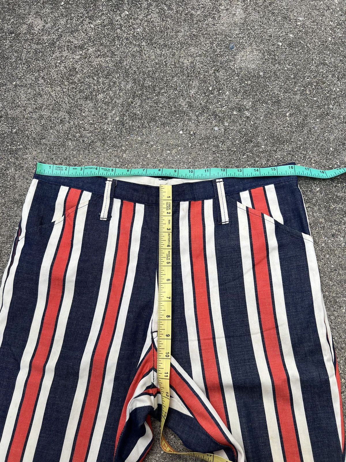 Vintage Vintage 60s 70s HONDO Border Striped Flare Pant Size US 32 / EU 48 - 2 Thumbnail