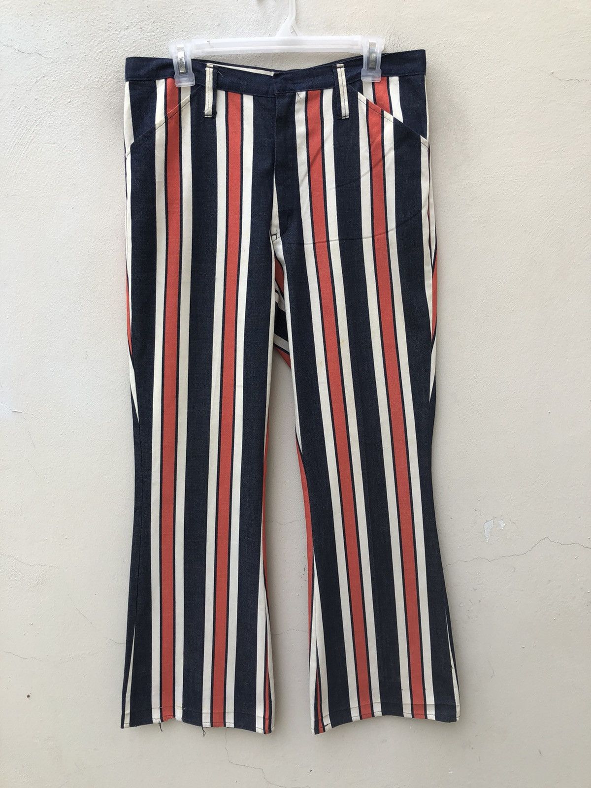 Vintage Vintage 60s 70s HONDO Border Striped Flare Pant Size US 32 / EU 48 - 6 Thumbnail