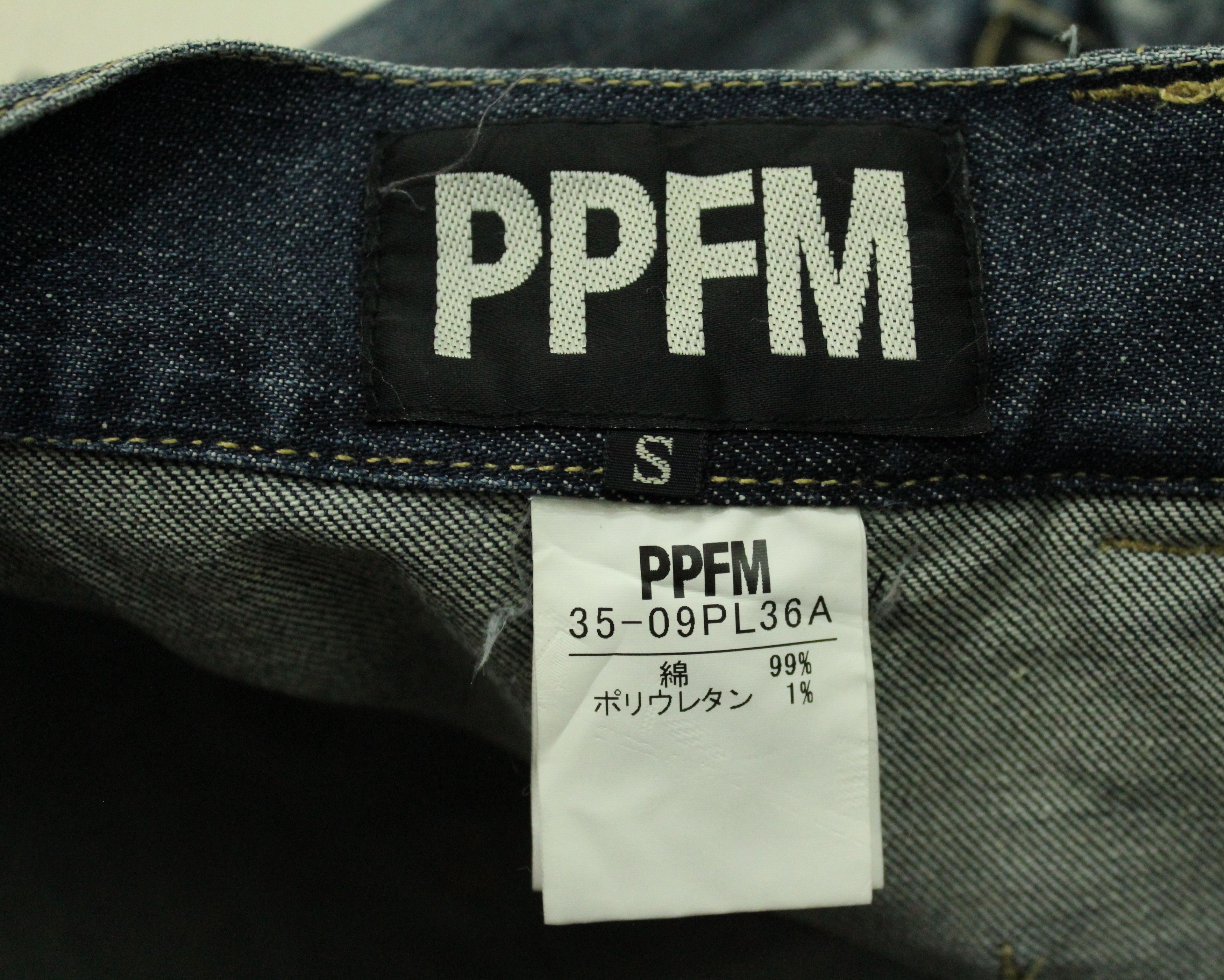 Japanese Brand PPFM Denim Distressed Style Denim Washed LGB Tornado Mart Size US 31 - 8 Thumbnail