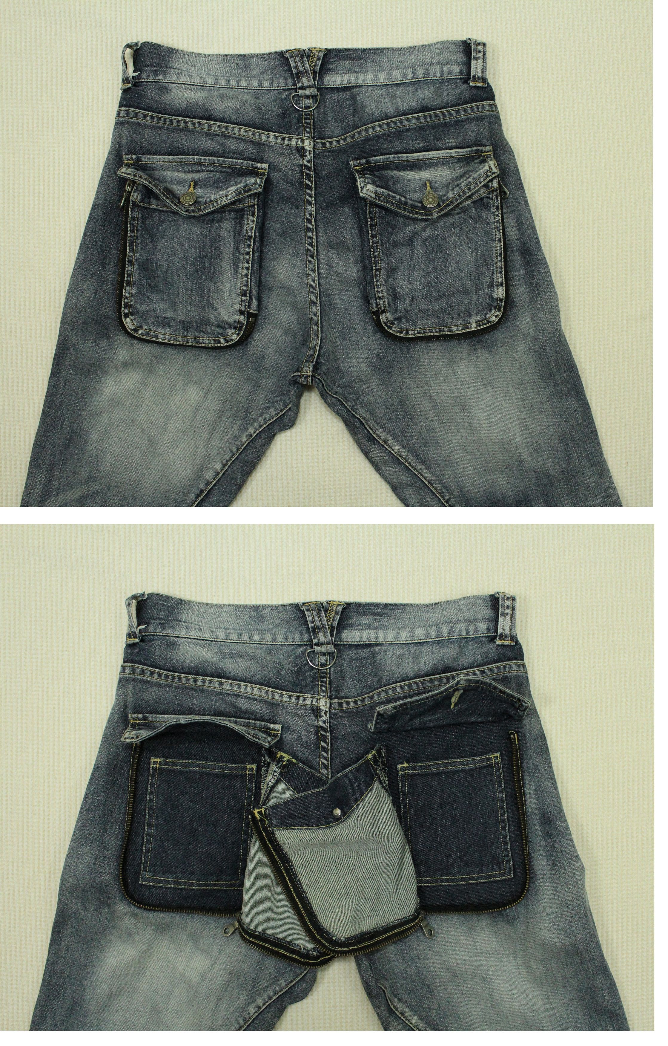 Japanese Brand PPFM Denim Distressed Style Denim Washed LGB Tornado Mart Size US 31 - 5 Thumbnail