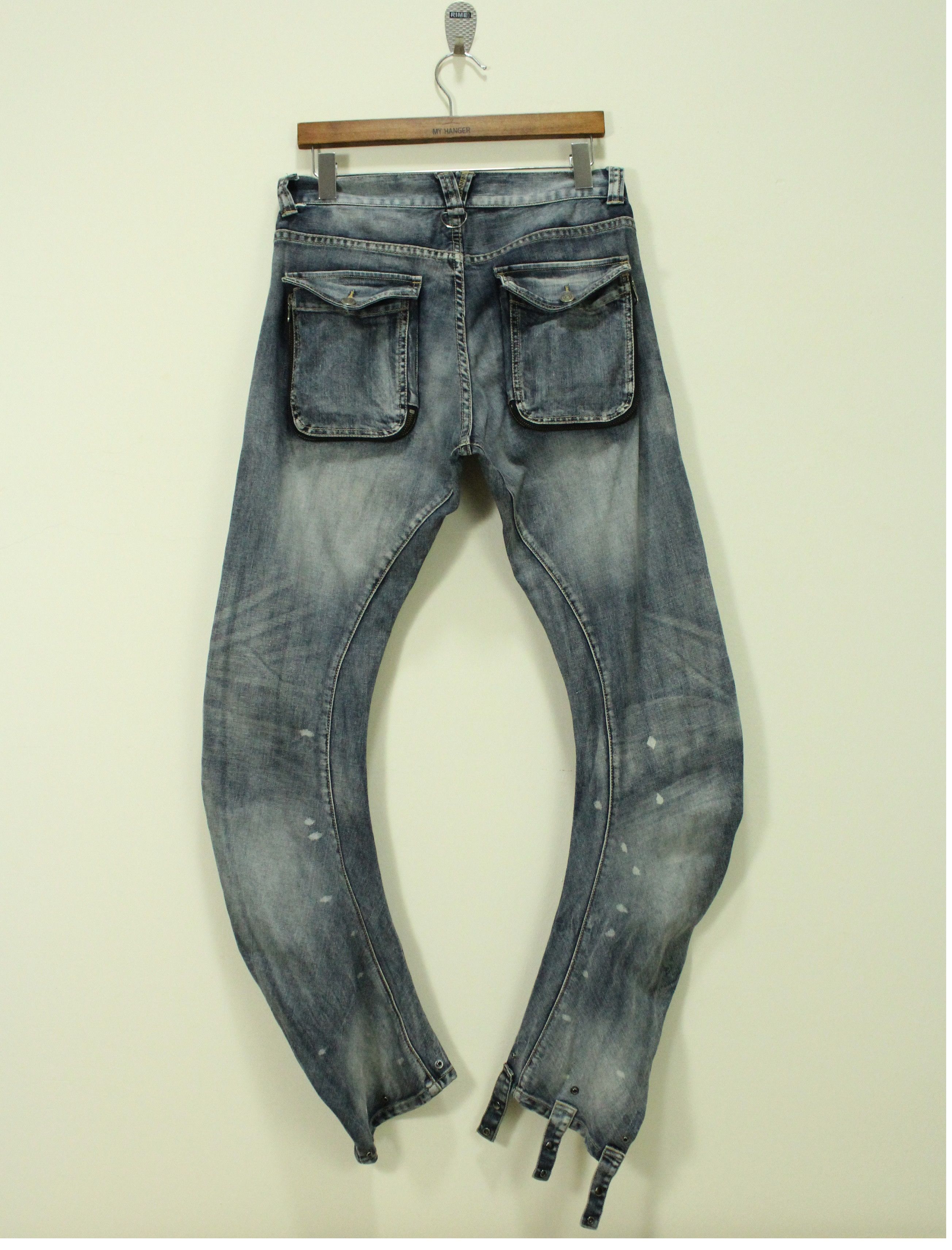 Japanese Brand PPFM Denim Distressed Style Denim Washed LGB Tornado Mart Size US 31 - 2 Thumbnail