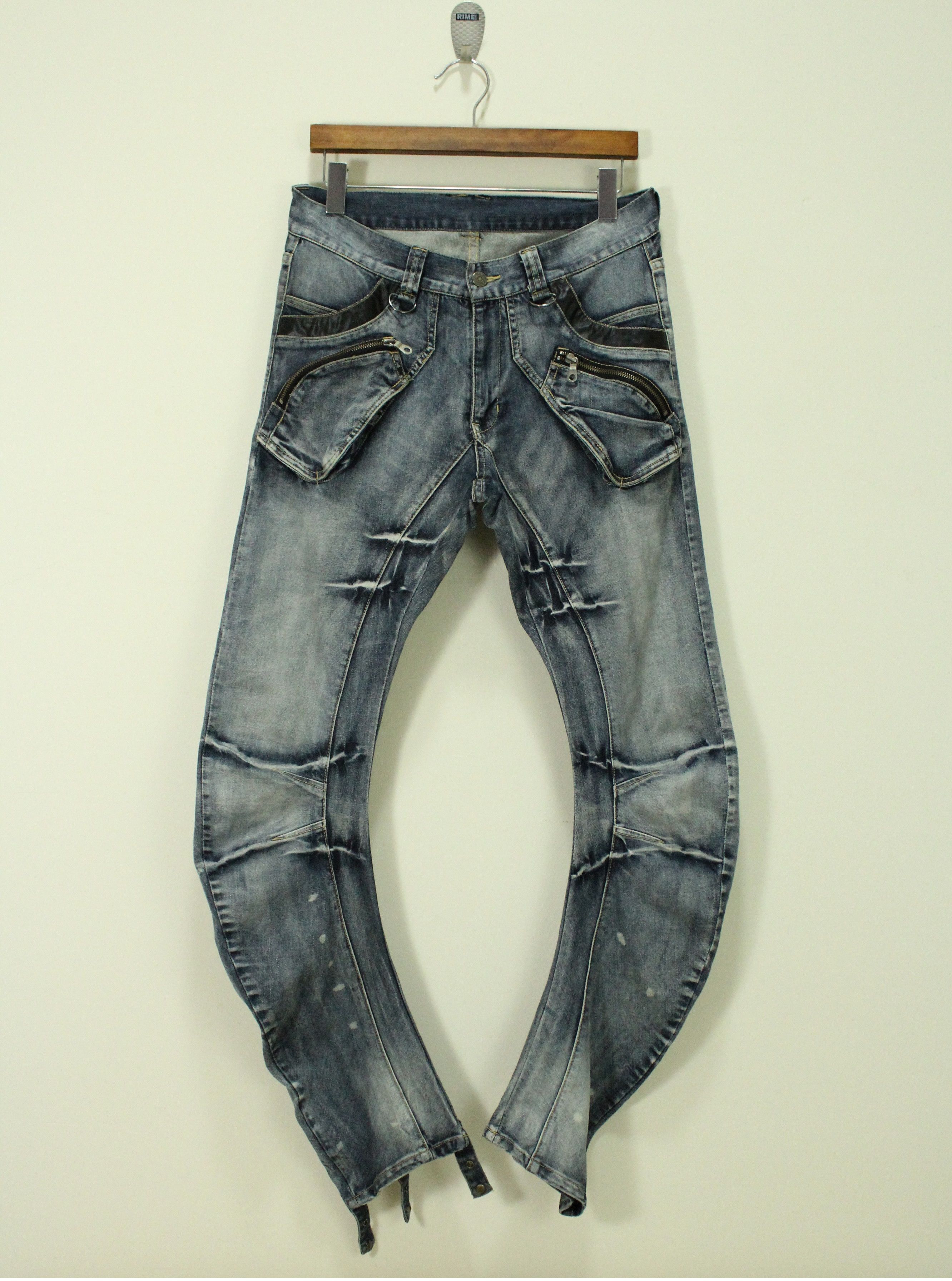 Japanese Brand PPFM Denim Distressed Style Denim Washed LGB Tornado Mart Size US 31 - 1 Thumbnail
