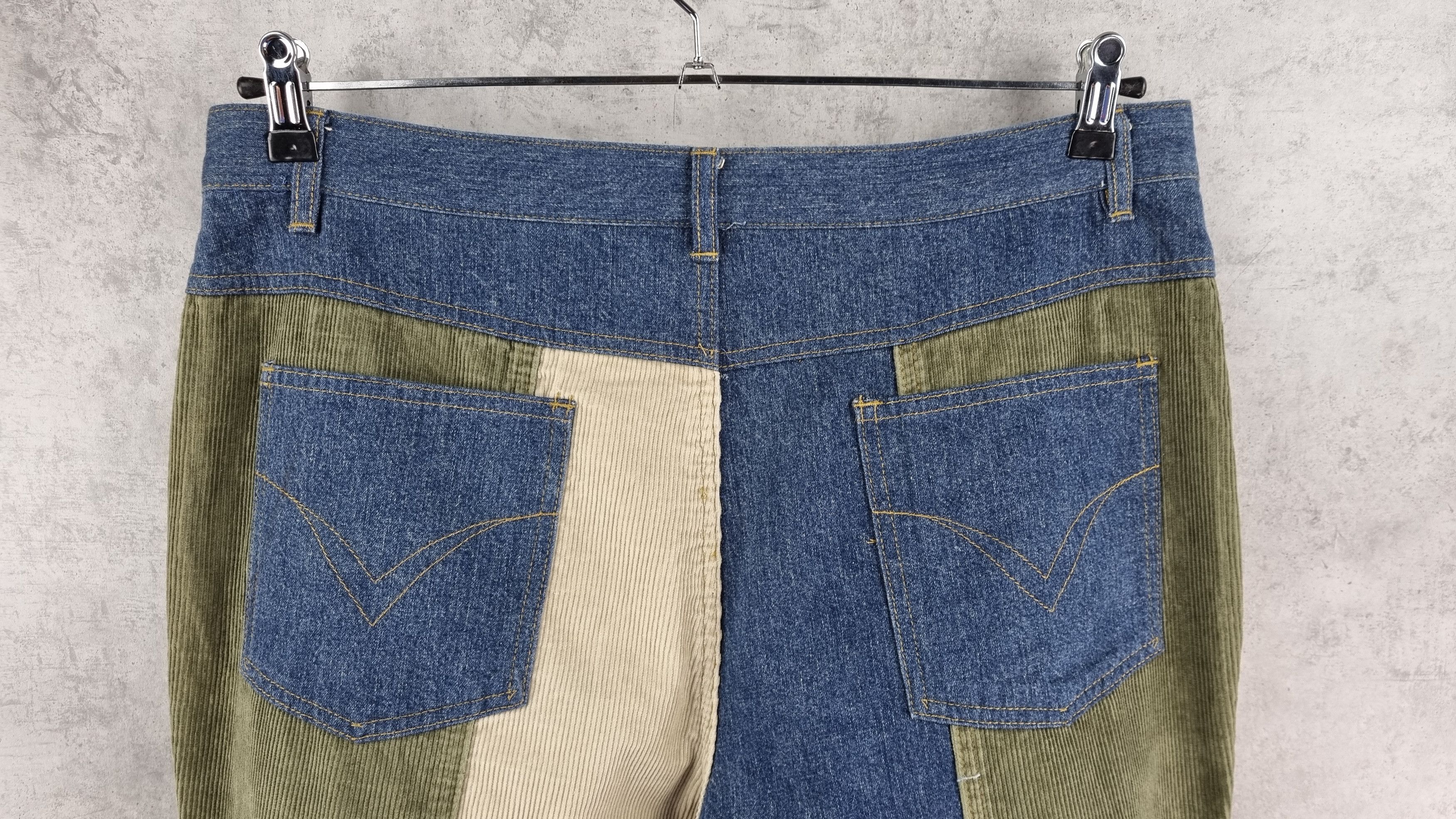 90s Patchwork Corduroy Flared Cowboy Pant