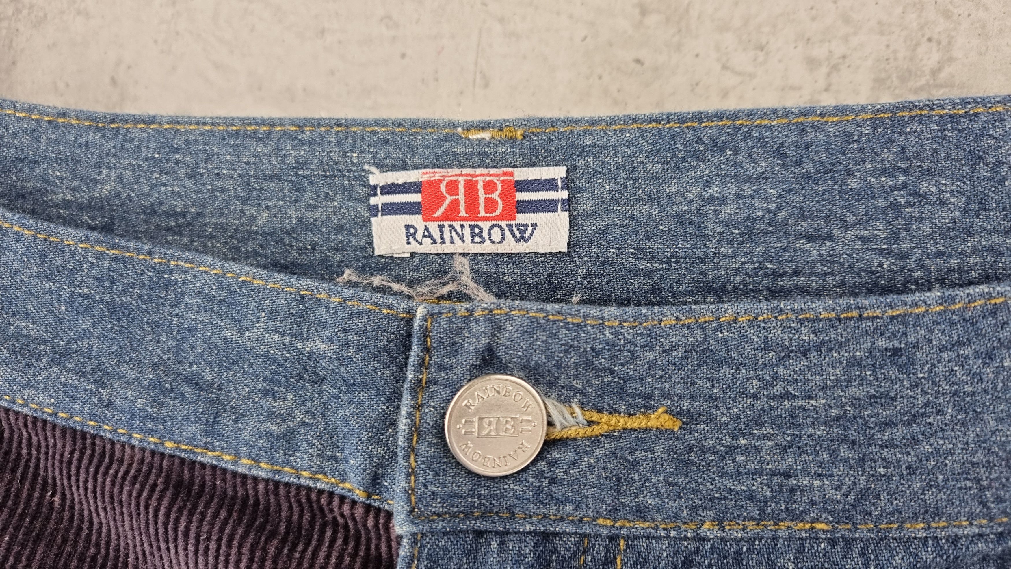 90s Patchwork Corduroy Flared Cowboy Pant