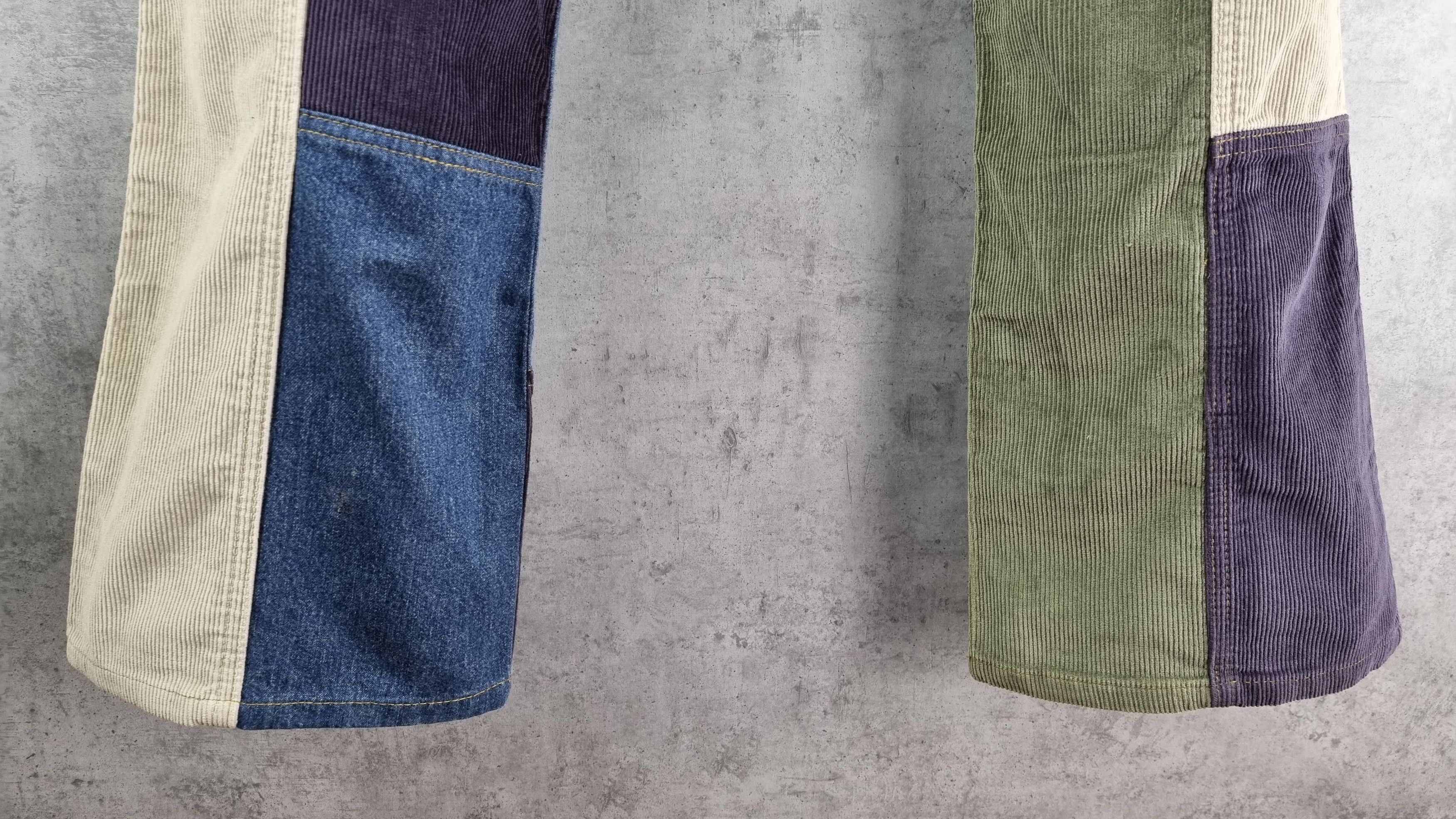90s Patchwork Corduroy Flared Cowboy Pant