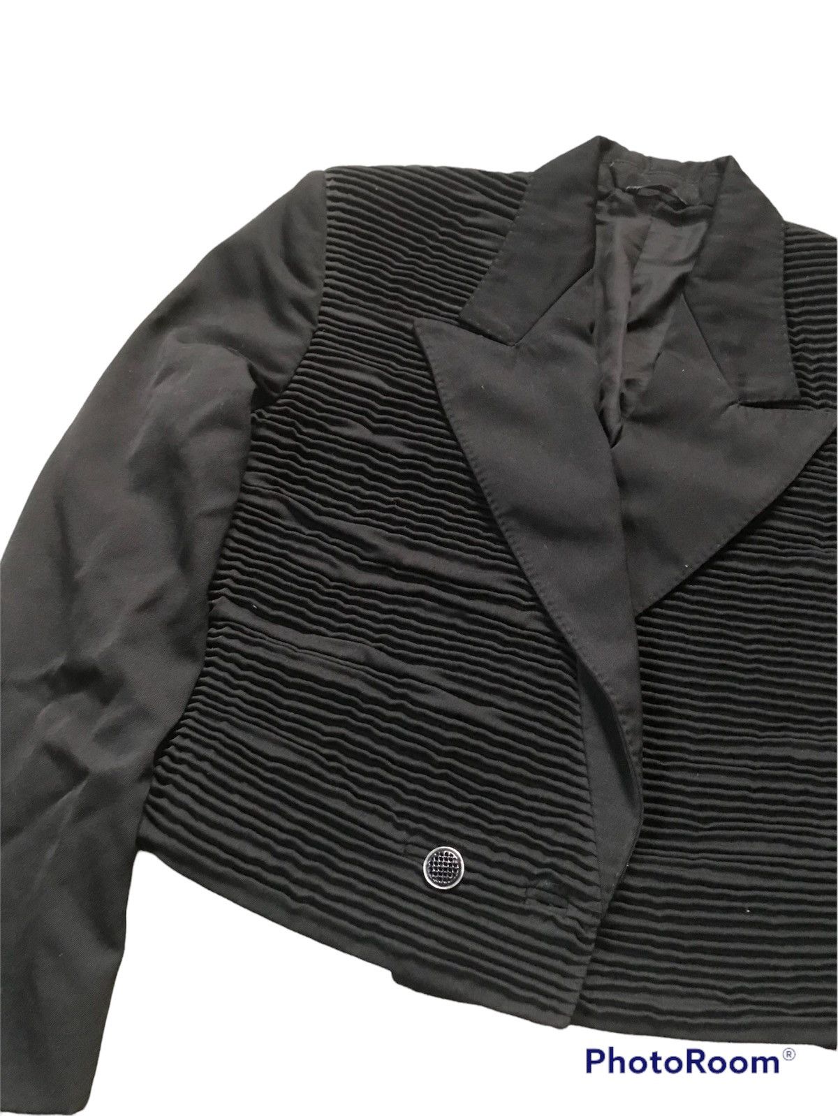Versace 💥Gianni Versace Balck Cropped Jacket Size M / US 6-8 / IT 42-44 - 2 Thumbnail