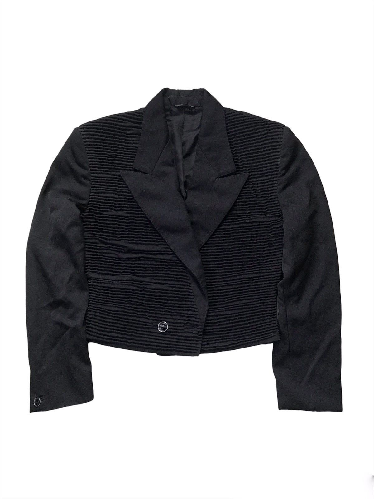 Versace 💥Gianni Versace Balck Cropped Jacket Size M / US 6-8 / IT 42-44 - 1 Thumbnail