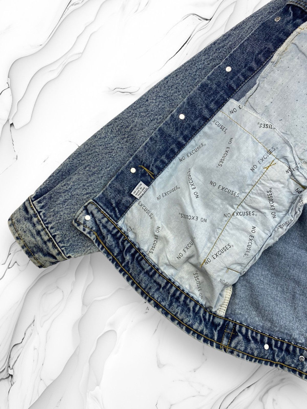 Other Mens Vintage No Excuses Cuses Denim Jacket Size L Size US L / EU 52-54 / 3 - 11 Thumbnail