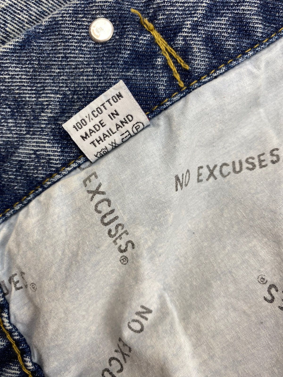 Other Mens Vintage No Excuses Cuses Denim Jacket Size L Size US L / EU 52-54 / 3 - 12 Thumbnail