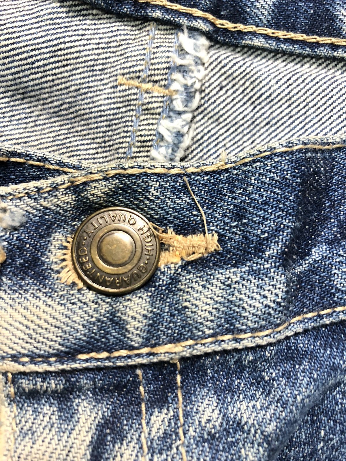 Japanese Brand JAPANESE BRAND DISTRESSED BLUE WASH DENIM Size US 33 - 3 Thumbnail