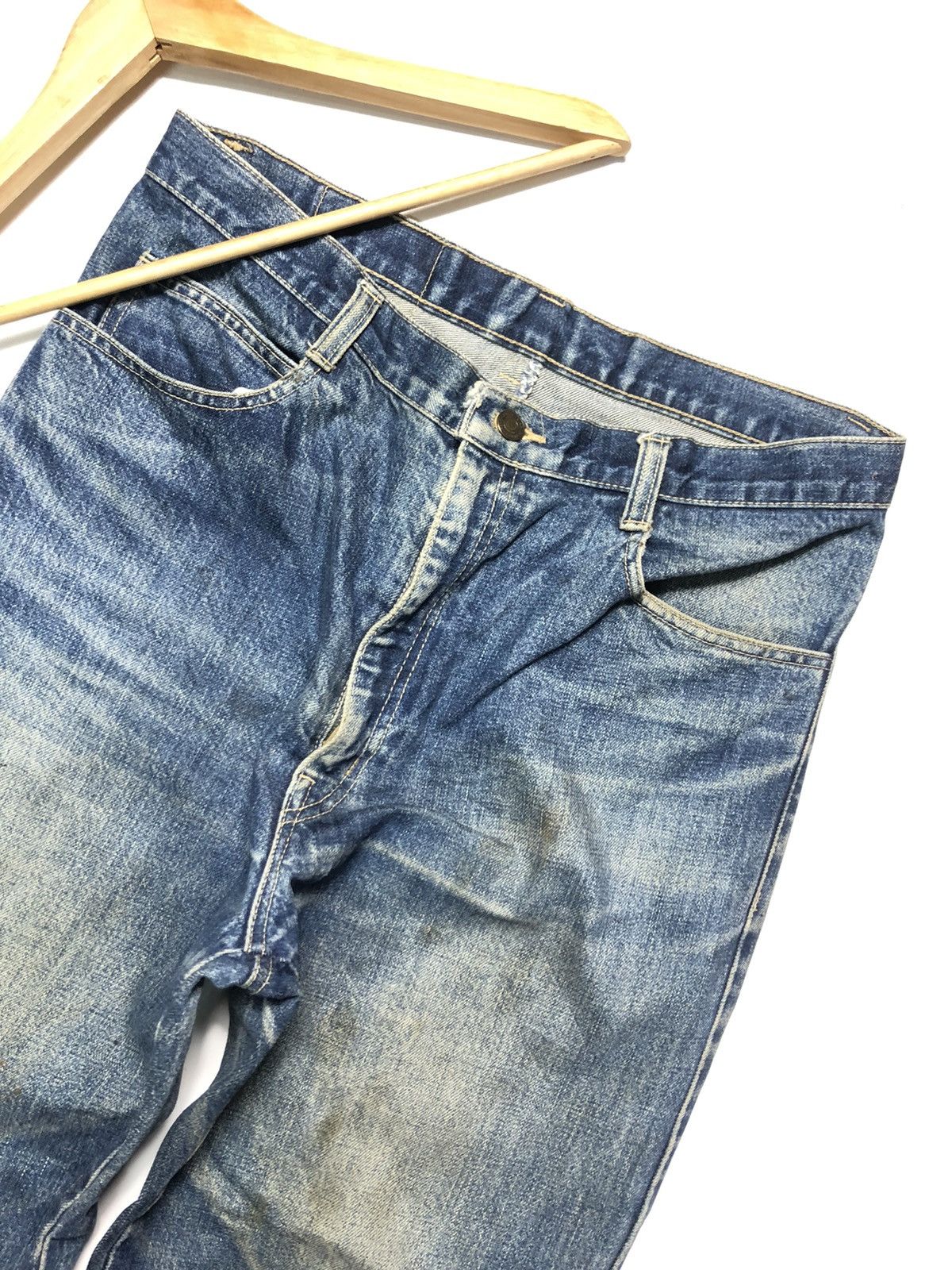 Japanese Brand JAPANESE BRAND DISTRESSED BLUE WASH DENIM Size US 33 - 2 Thumbnail