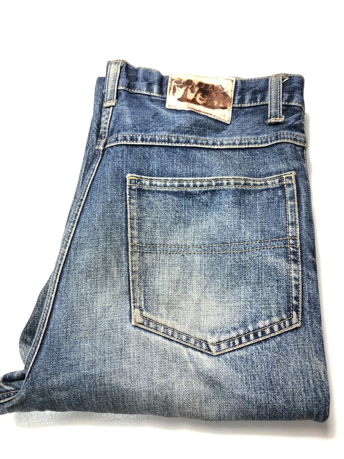 Japanese Brand JAPANESE BRAND DISTRESSED BLUE WASH DENIM Size US 33 - 14 Thumbnail