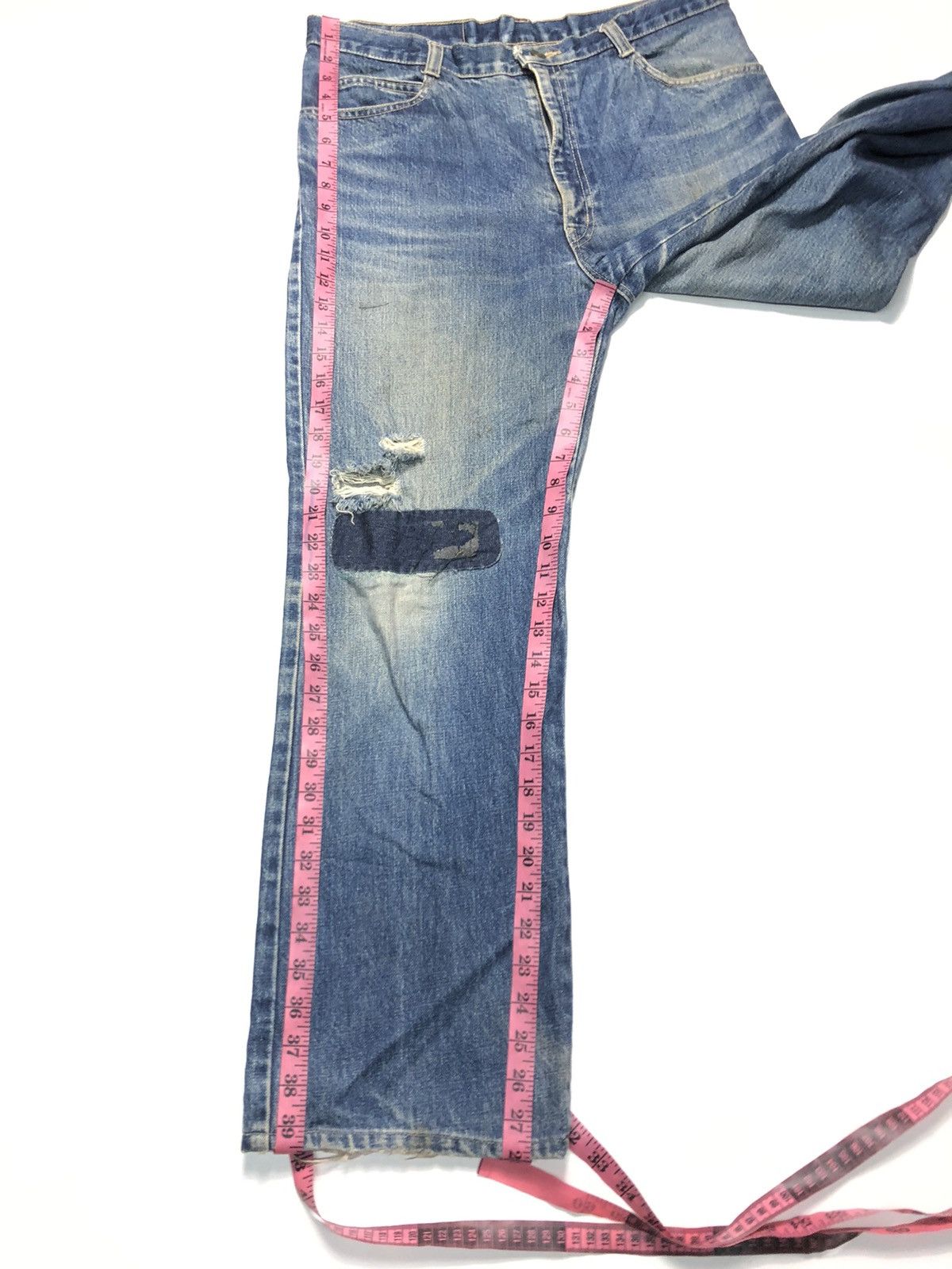 Japanese Brand JAPANESE BRAND DISTRESSED BLUE WASH DENIM Size US 33 - 12 Thumbnail