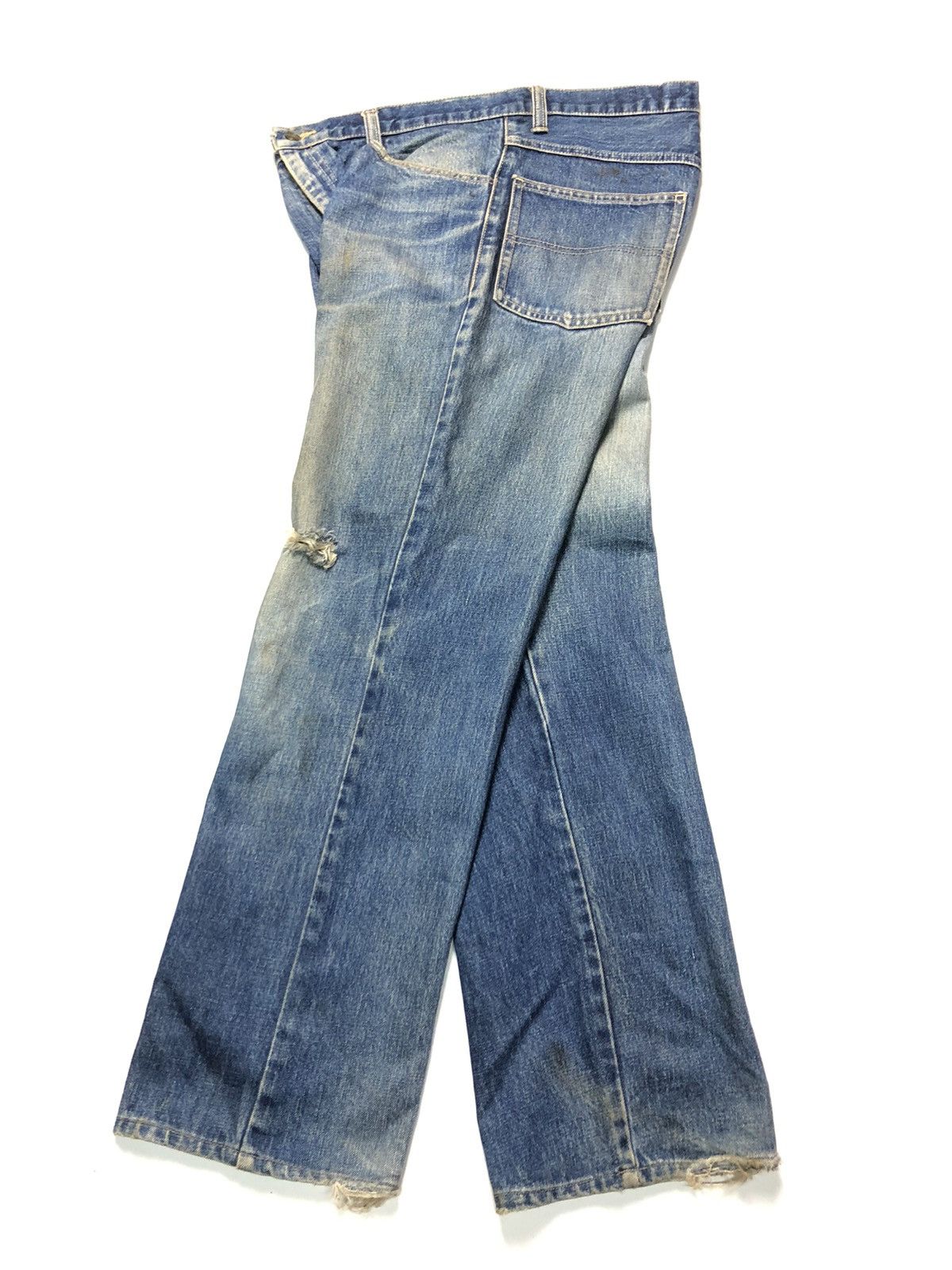 Japanese Brand JAPANESE BRAND DISTRESSED BLUE WASH DENIM Size US 33 - 9 Thumbnail