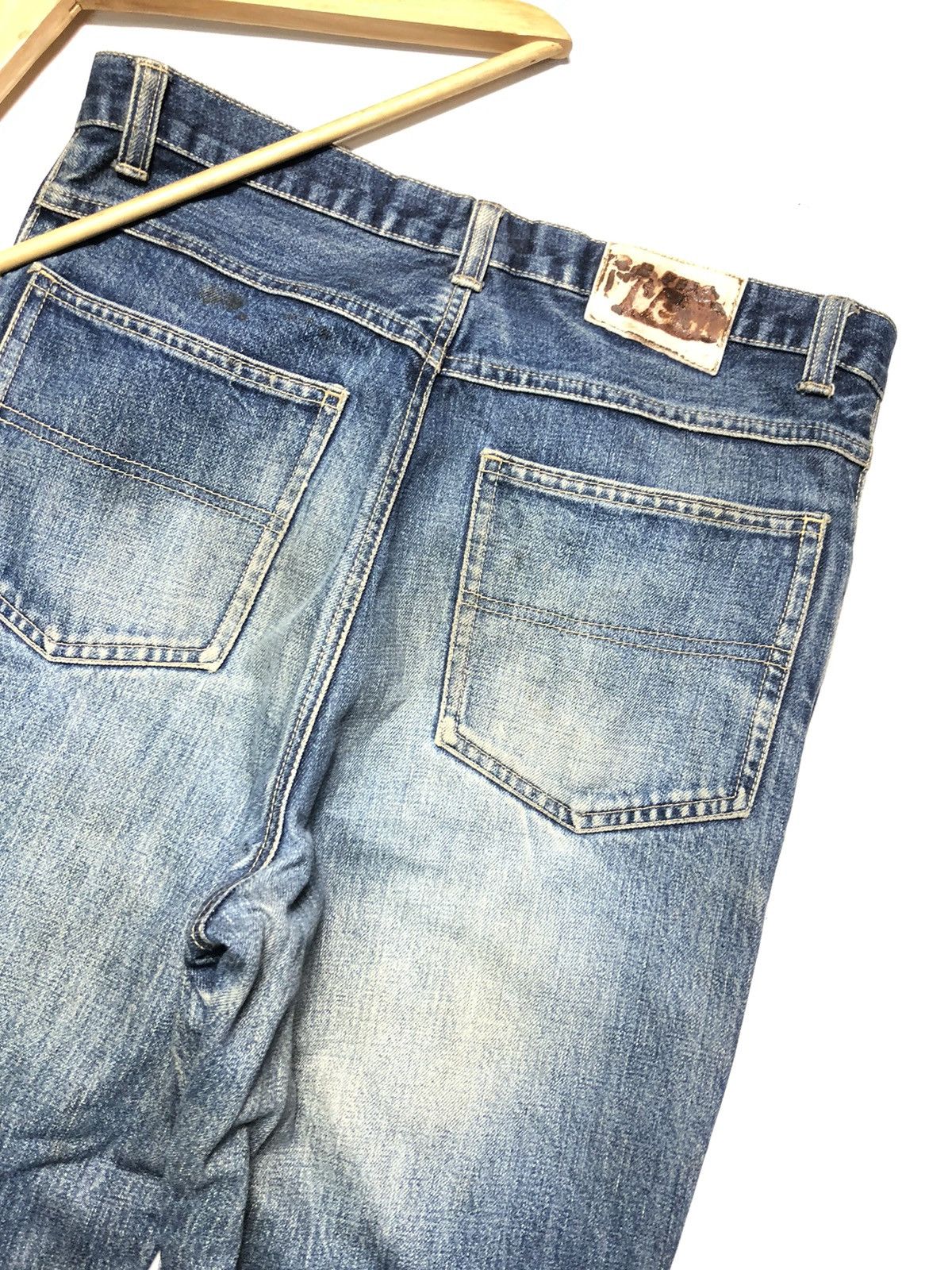 Japanese Brand JAPANESE BRAND DISTRESSED BLUE WASH DENIM Size US 33 - 8 Thumbnail